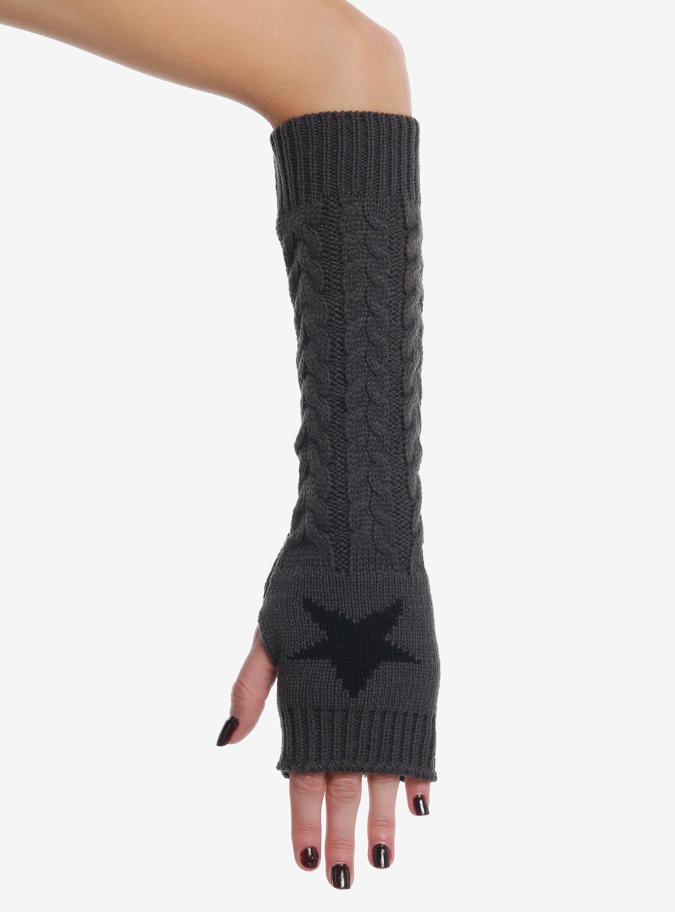 Star Cable Knit Arm Warmers, , hi-res