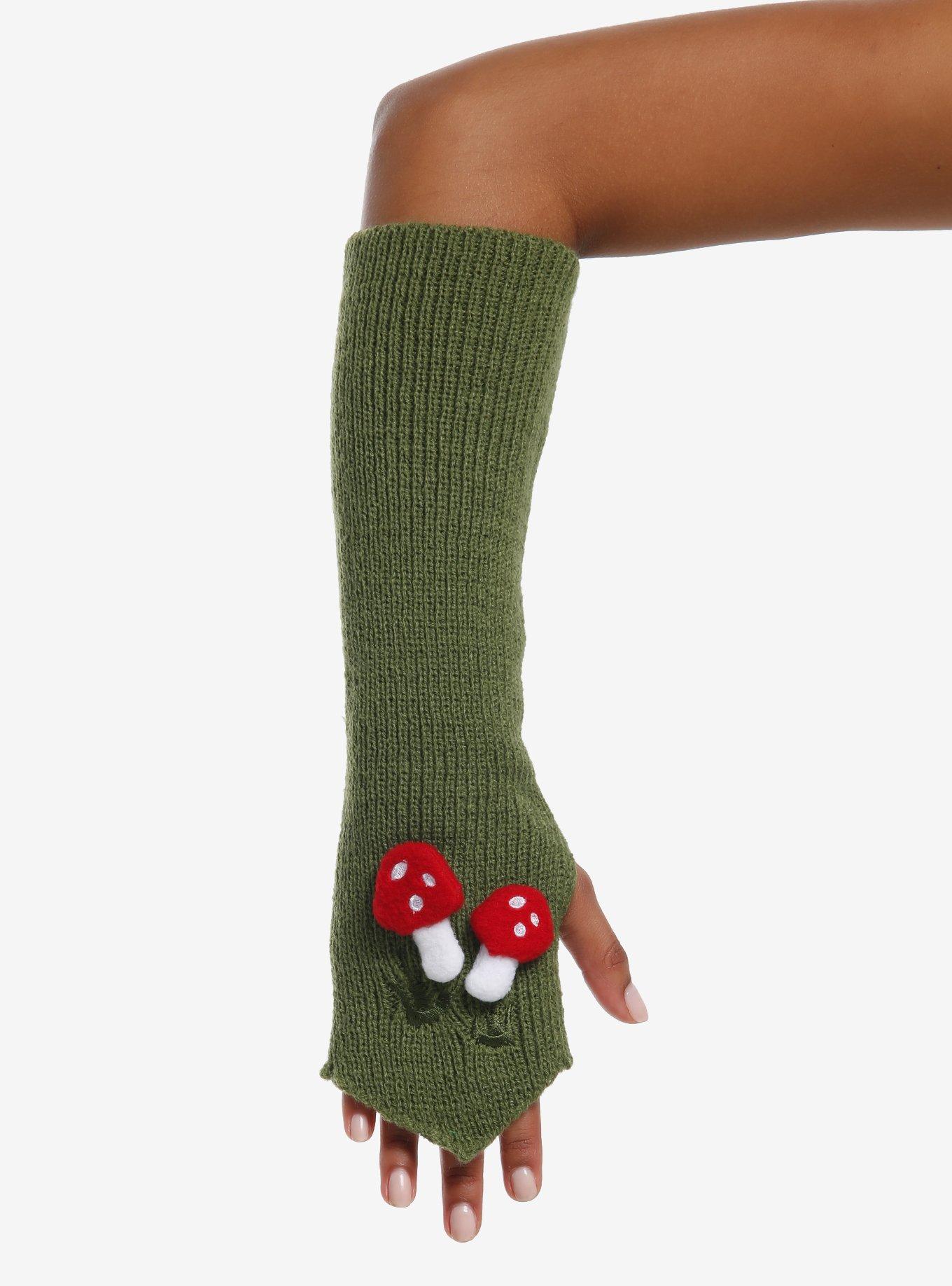 Mushroom Plush Arm Warmers, , hi-res