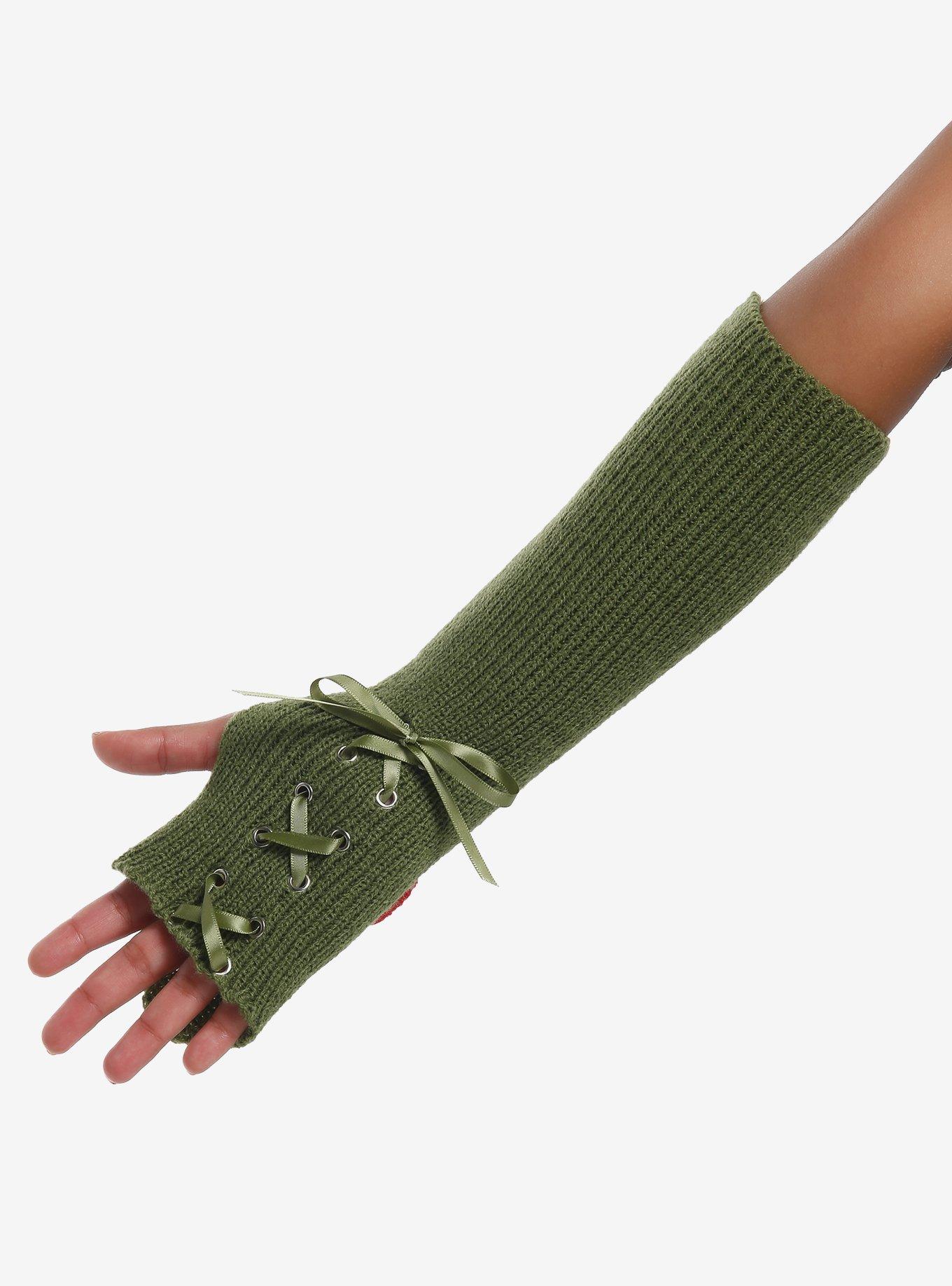 Mushroom Plush Arm Warmers, , alternate
