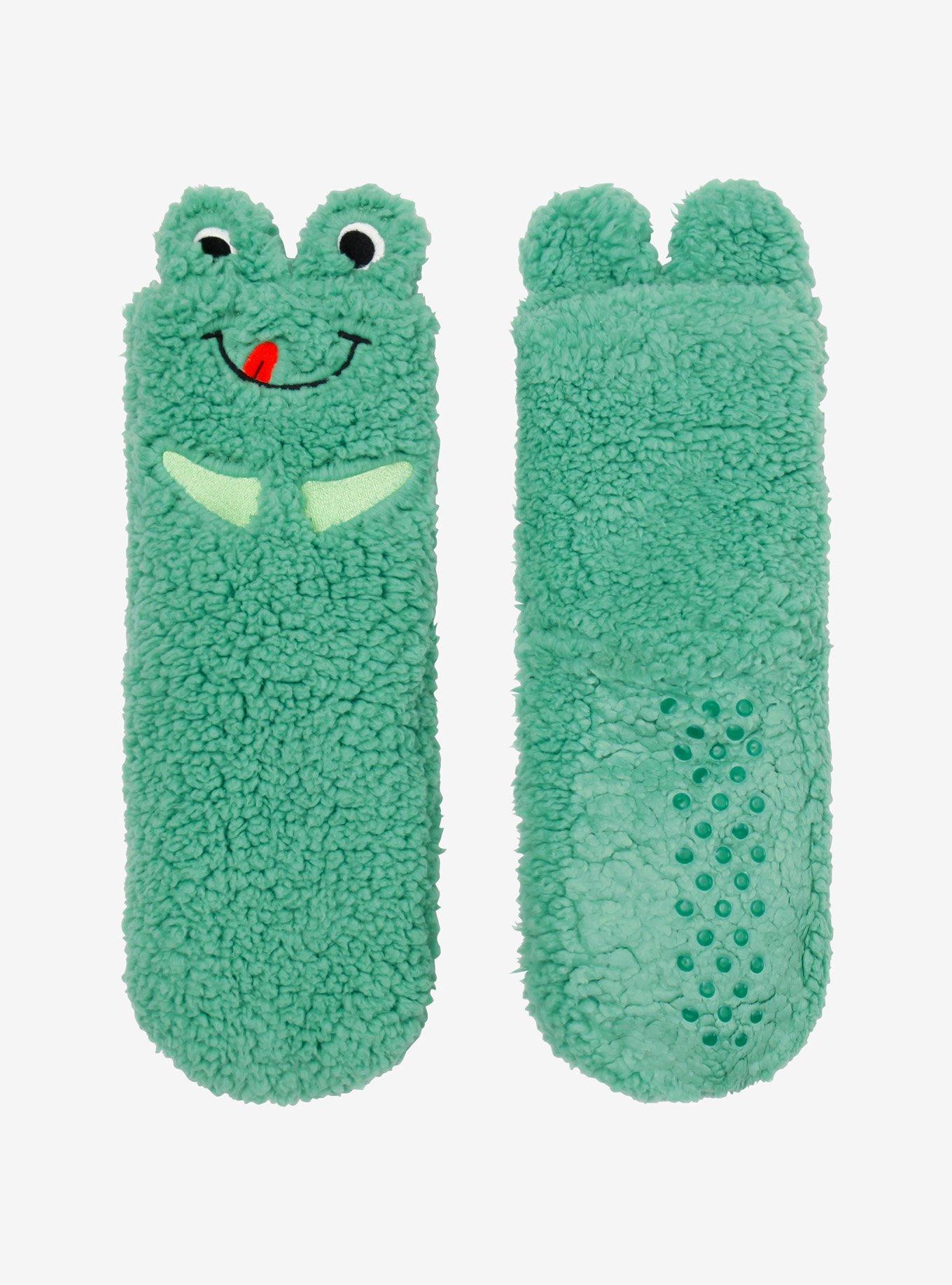 Frog Sherpa Cozy Slipper Socks, , hi-res