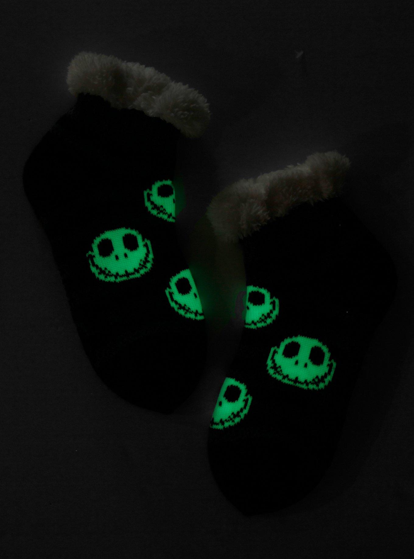 The Nightmare Before Christmas Jack Glow-In-The-Dark Cozy Slipper Socks, , hi-res