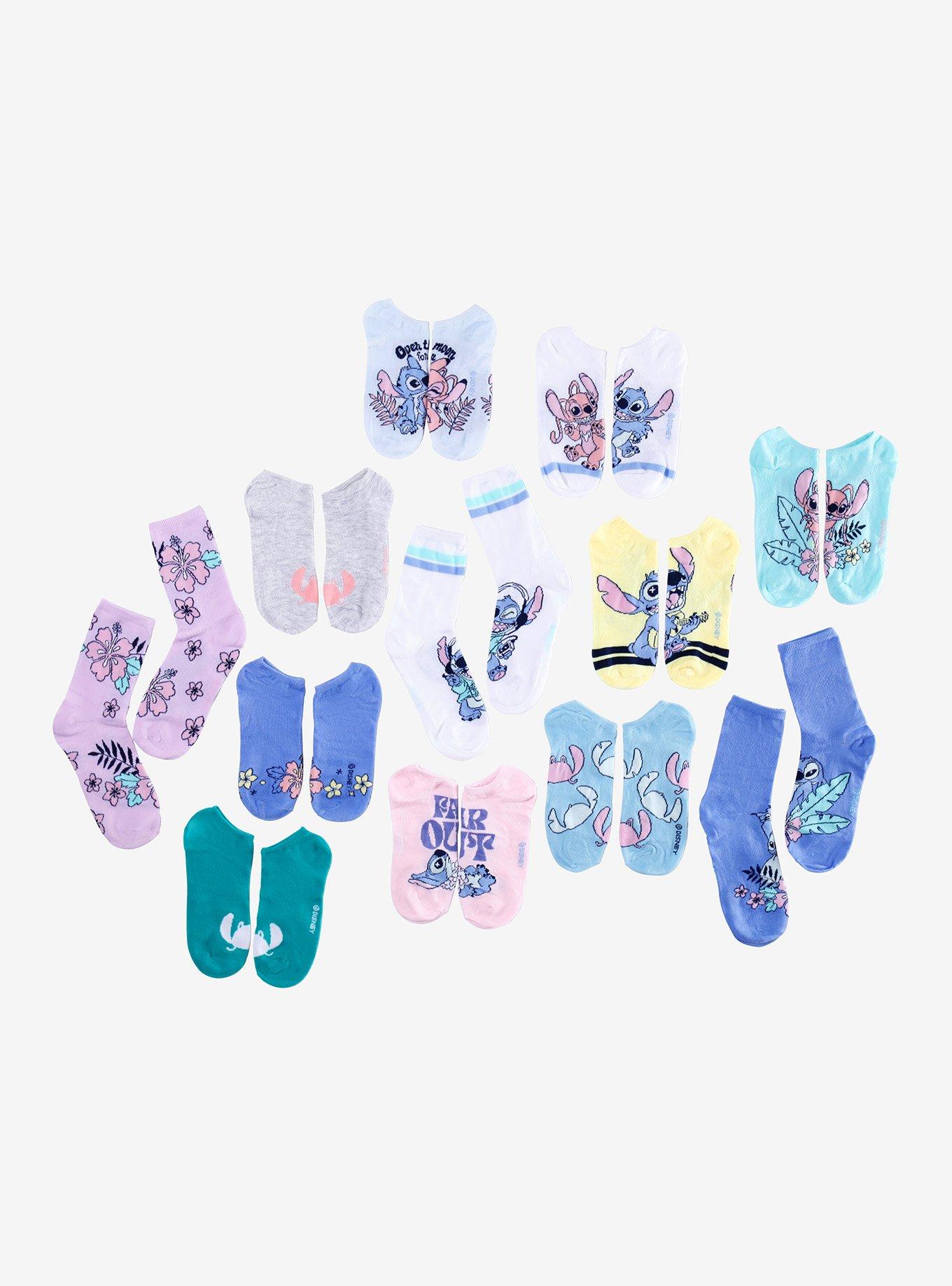 Disney Stitch & Angel 12 Days Of Socks Gift Set, , hi-res