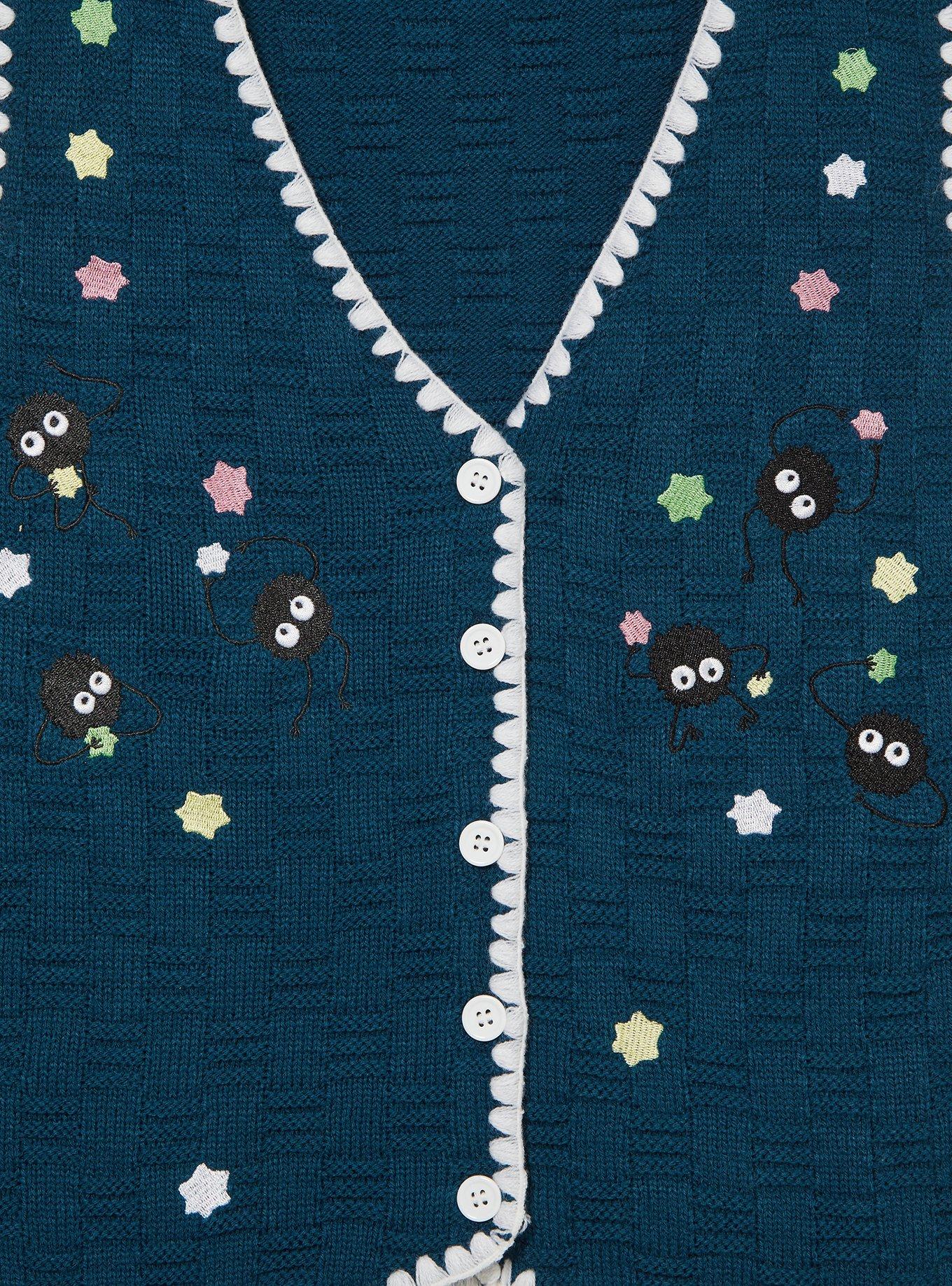 Studio Ghibli® Spirited Away Soot Sprites Embroidered Vest, BLUE  NAVY, alternate