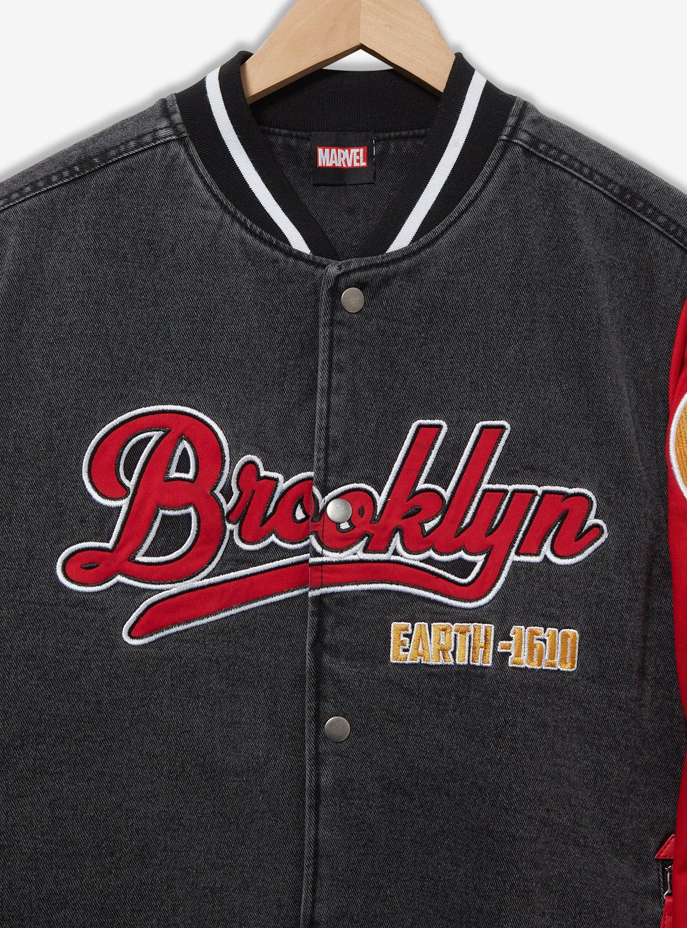 Marvel Spider-Man Miles Morales Denim Varsity Jacket, MULTI, alternate
