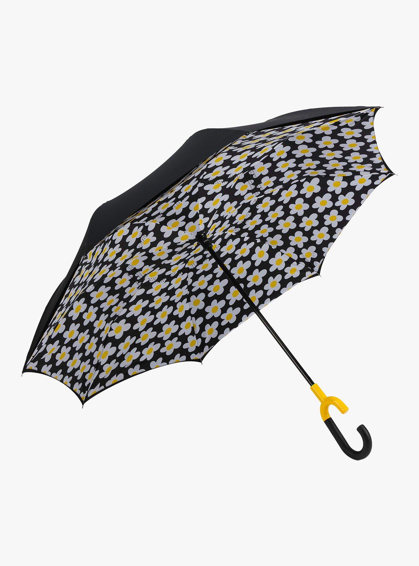 Reverse Closing Stick Umbrella Black Amaya, , hi-res