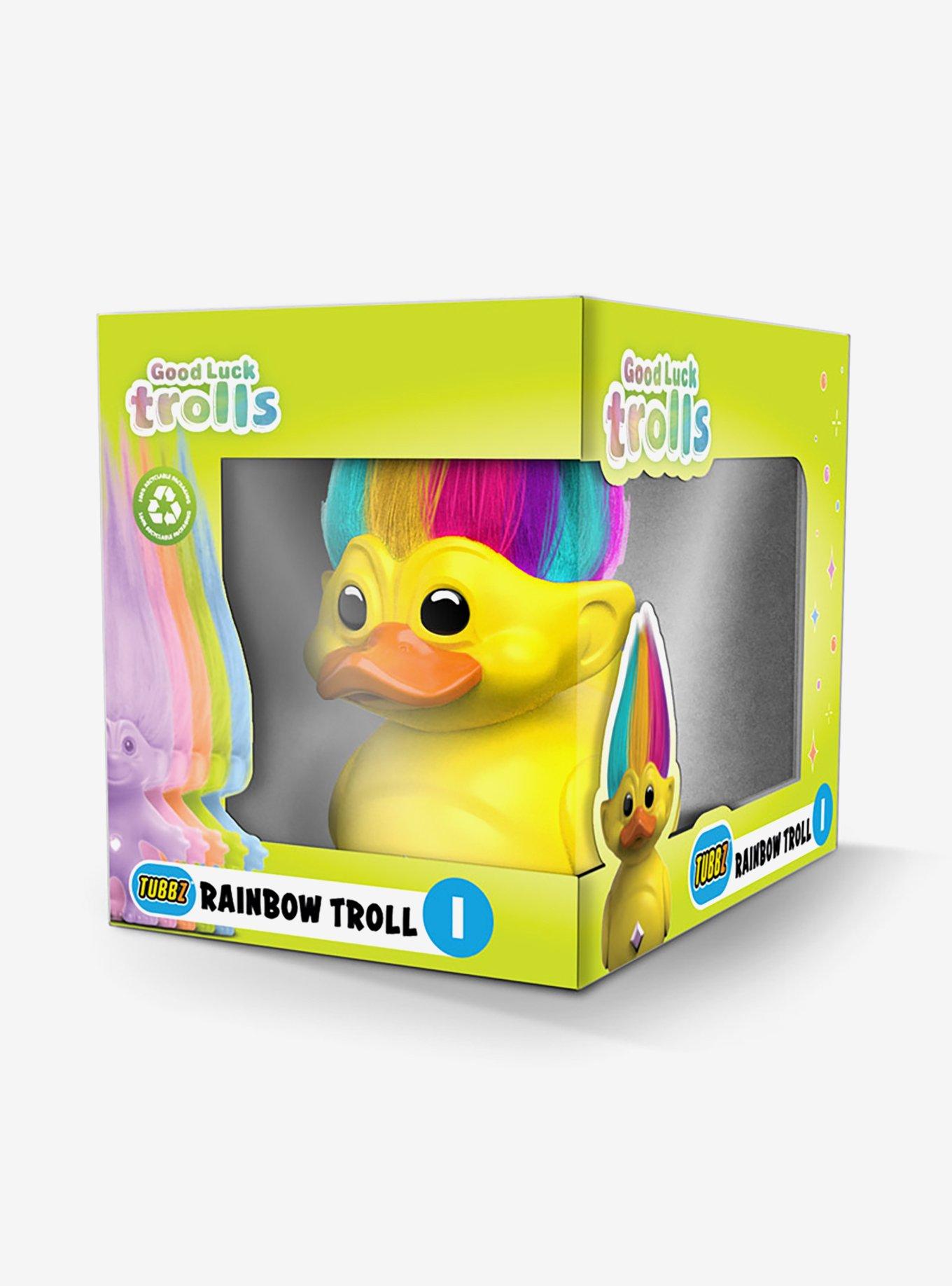 TUBBZ Good Luck Trolls Rainbow Troll Cosplaying Duck Figure, , hi-res