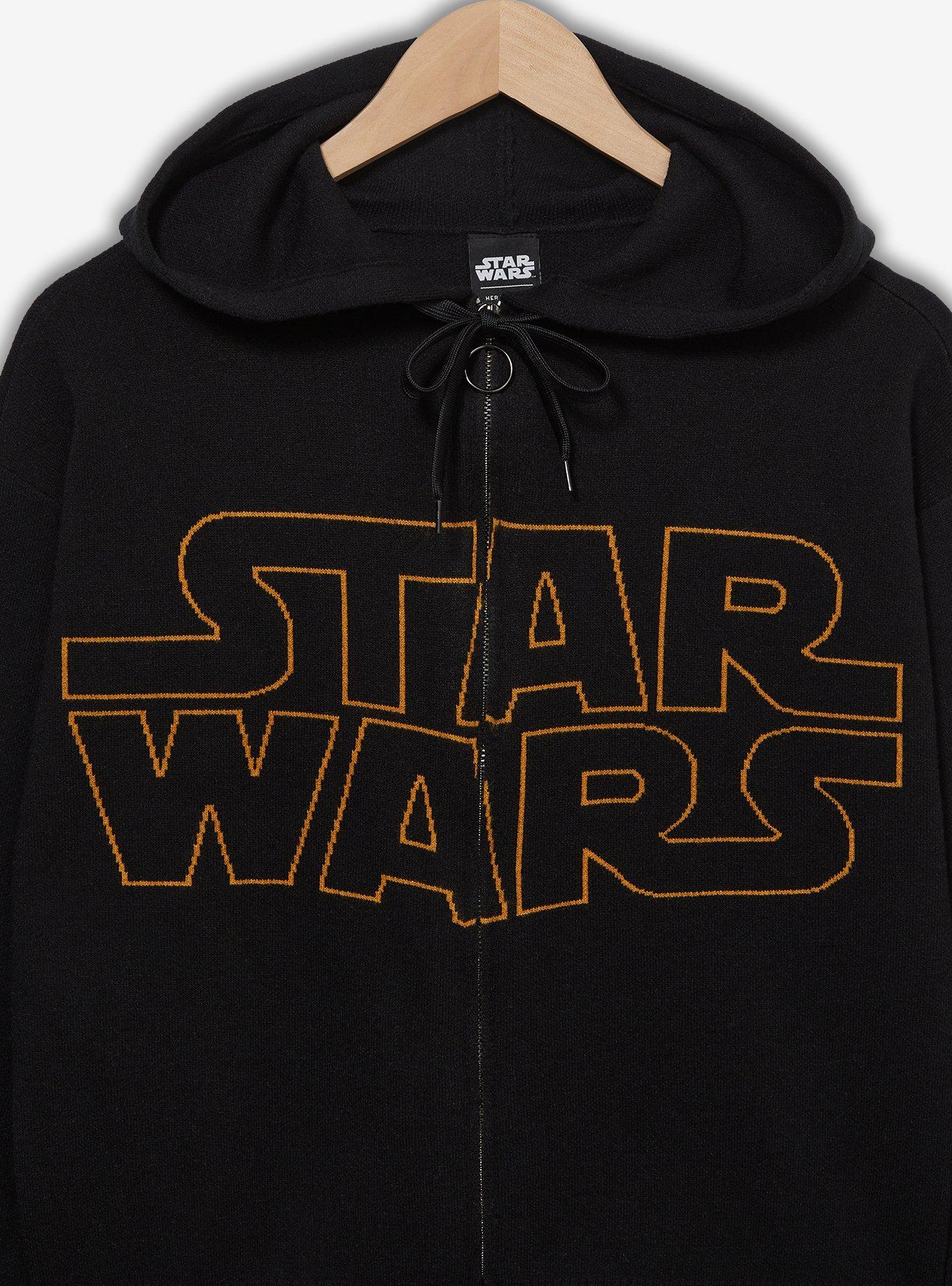 Star Wars Title Logo Women's Knit Zip Hoodie — BoxLunch Exclusive, , hi-res