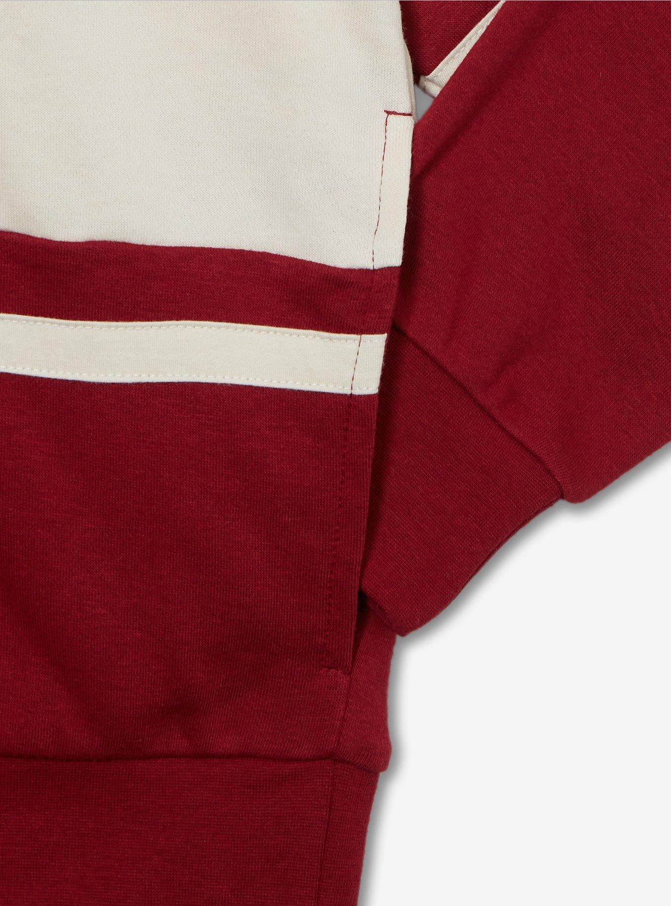 Marvel Avengers Symbols Quarter Zip Women's Plus Size Crewneck - BoxLunch Exclusive, MAROON, alternate