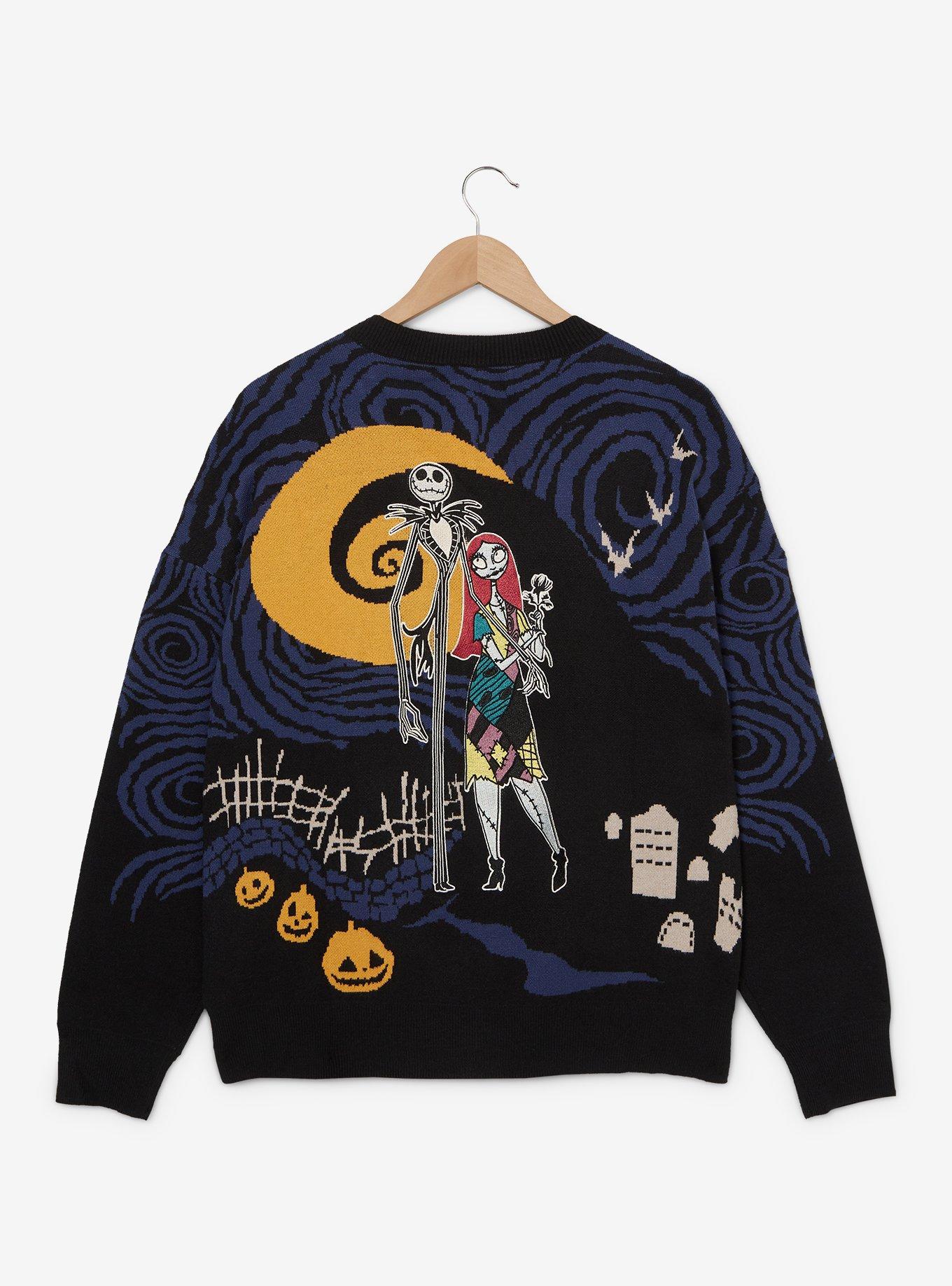 Disney The Nightmare Before Christmas Jack & Sally Spiral Hill Women's Plus Size Cardigan - BoxLunch Exclusive, MULTI, alternate