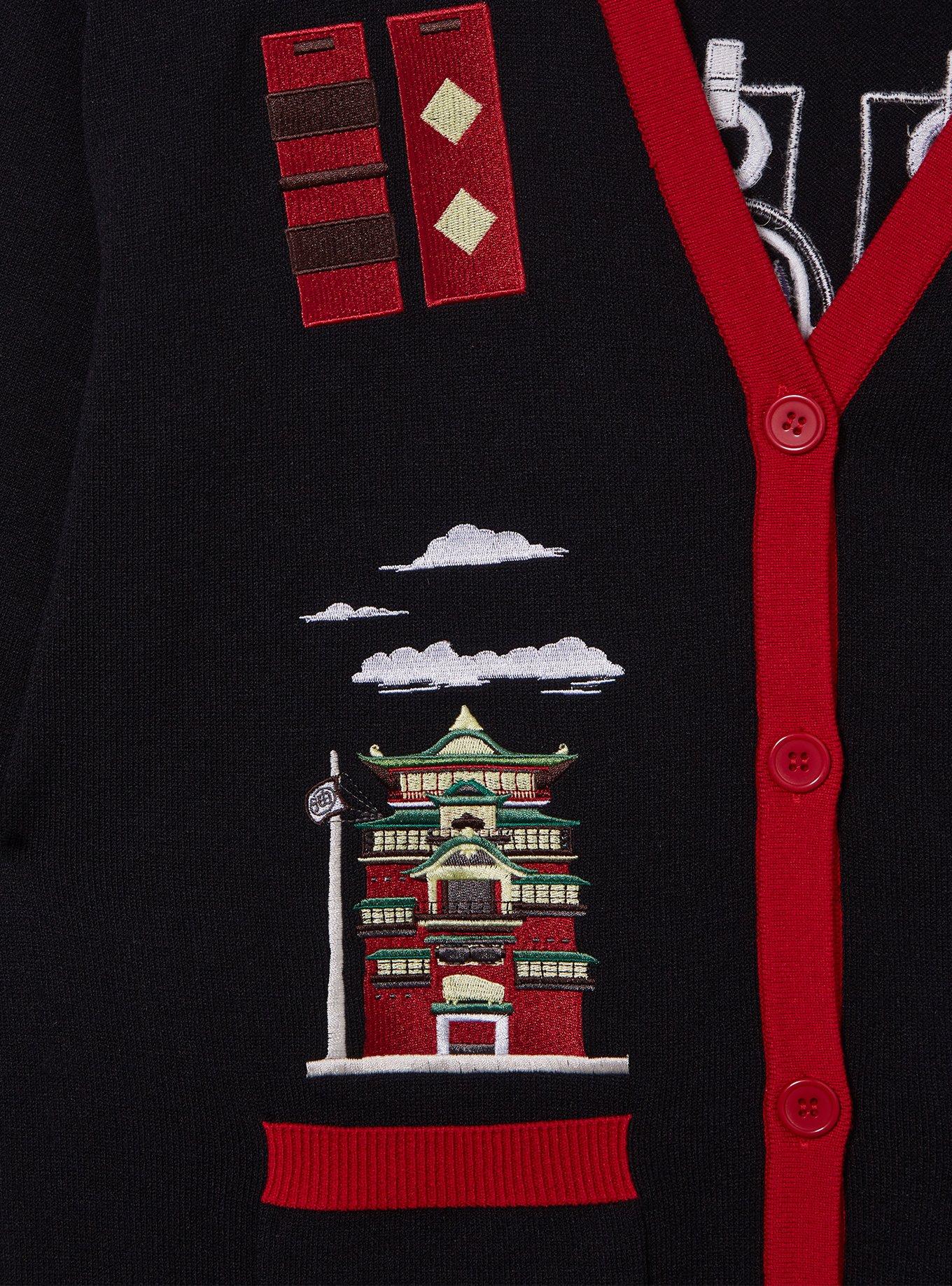 Her Universe Studio Ghibli Spirited Away Bathhouse Icons Women's Cardigan - BoxLunch Exclusive, BLACK, alternate