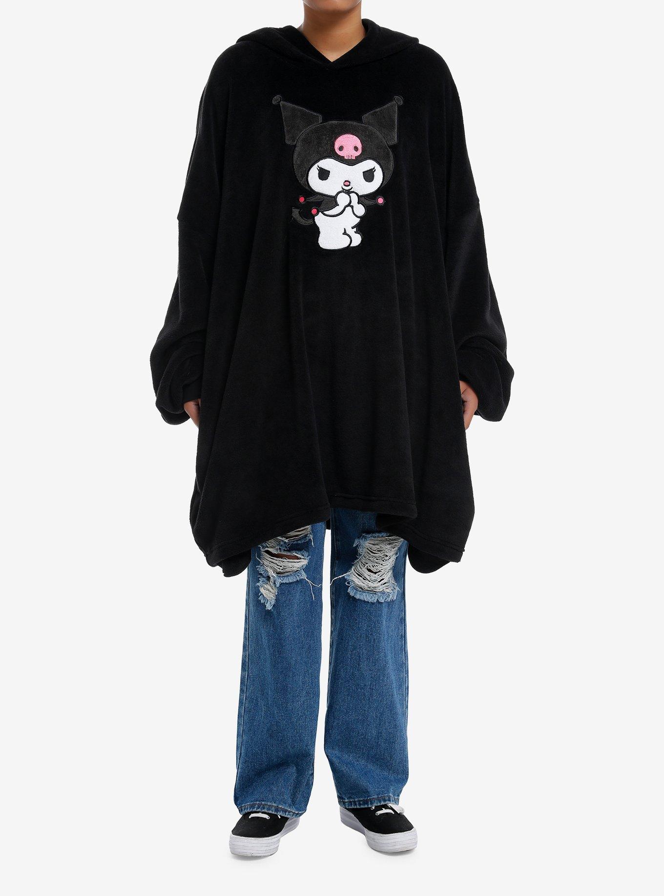 Kuromi Plush Oversized Hoodie, , hi-res