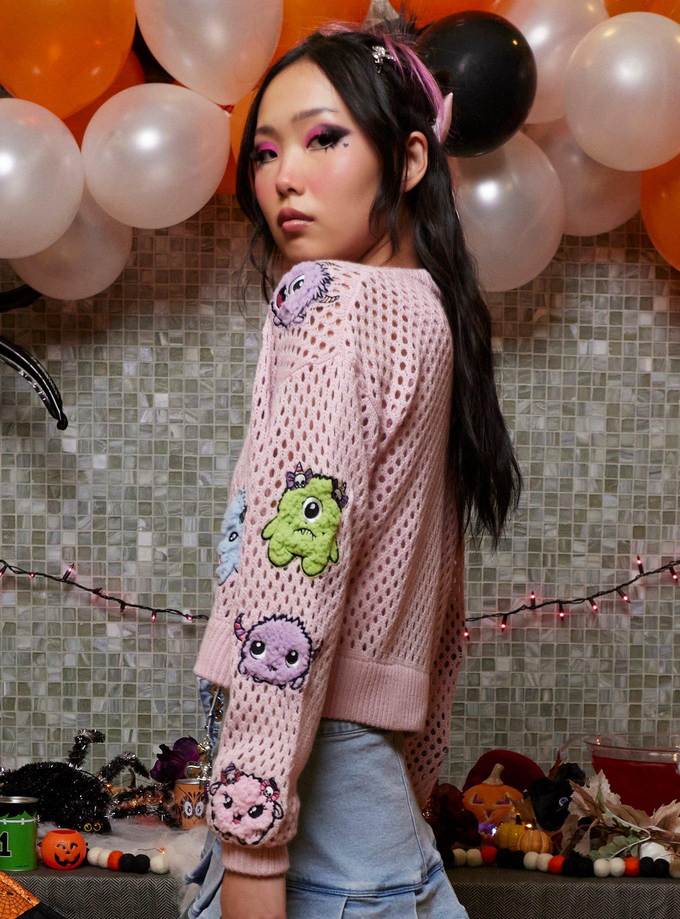 Sweet Society Fuzzy Monster Girls Cardigan & Tank Top Set, MULTI, alternate