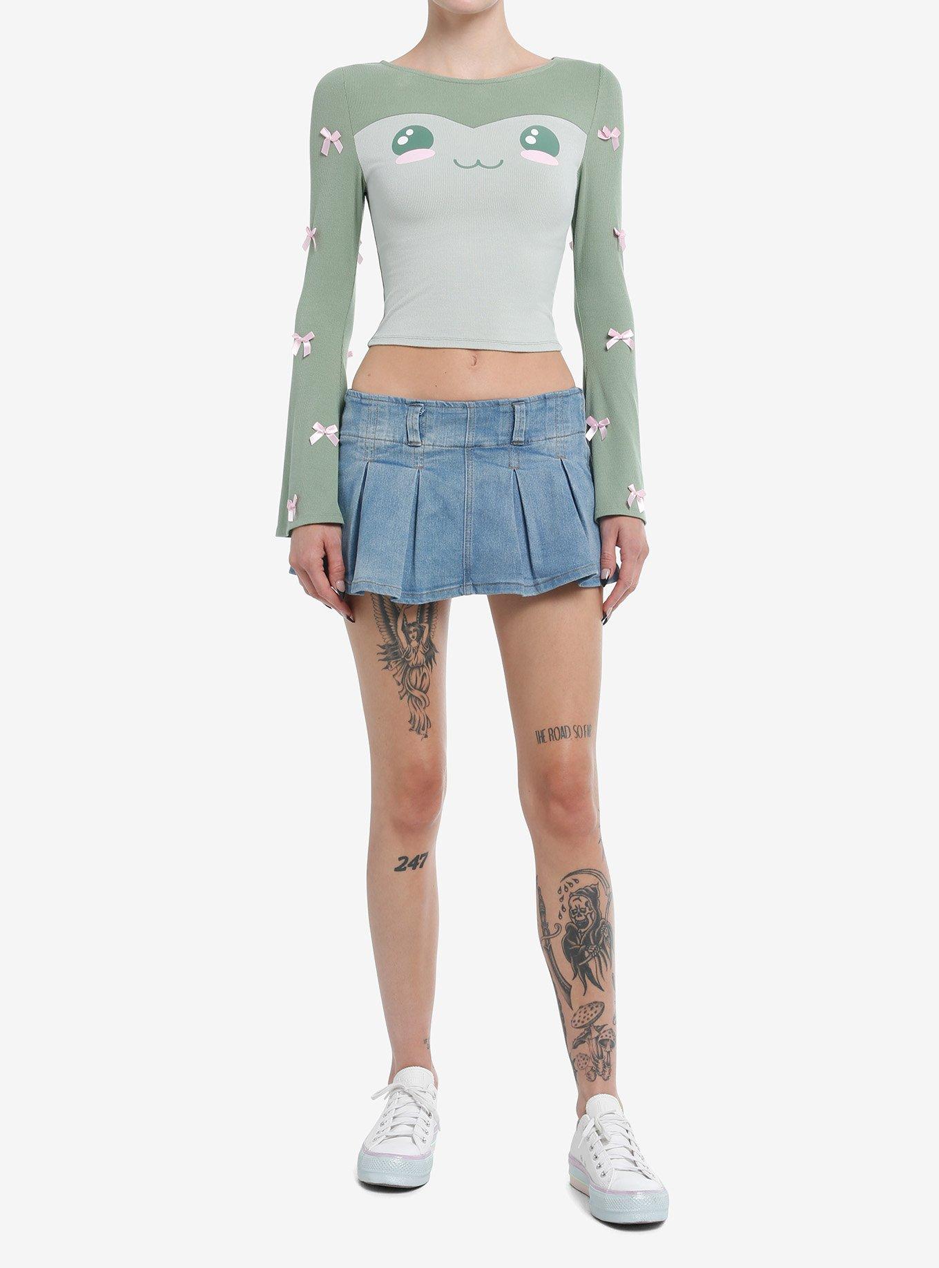 Sweet Society Chibi Frog & Bows Girls Long-Sleeve Top, , hi-res