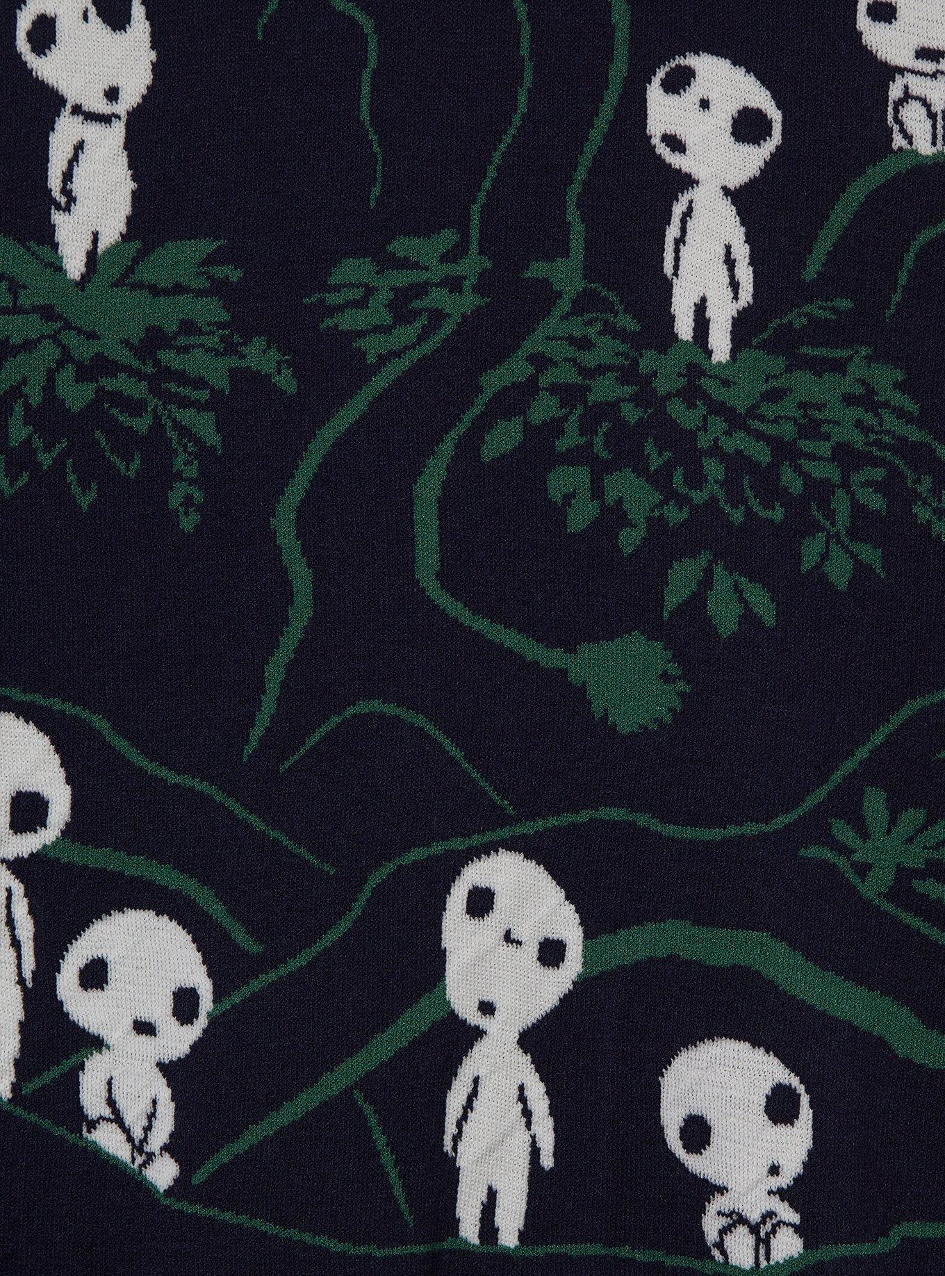 Our Universe Studio Ghibli Princess Mononoke Kodama Forest Glow-in-the-Dark Sweater - BoxLunch Exclusive, NAVY, alternate