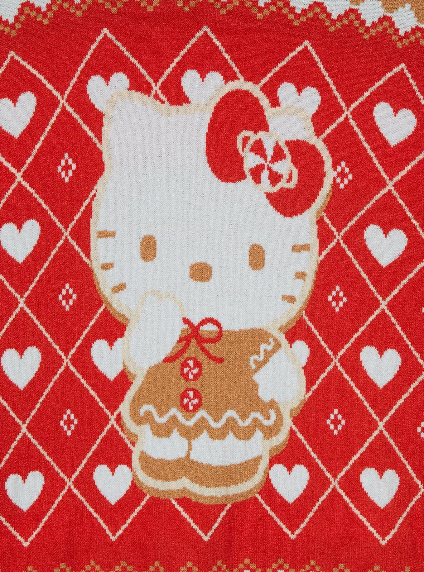 Sanrio Hello Kitty Gingerbread Patterned Holiday Sweater - BoxLunch Exclusive, , hi-res