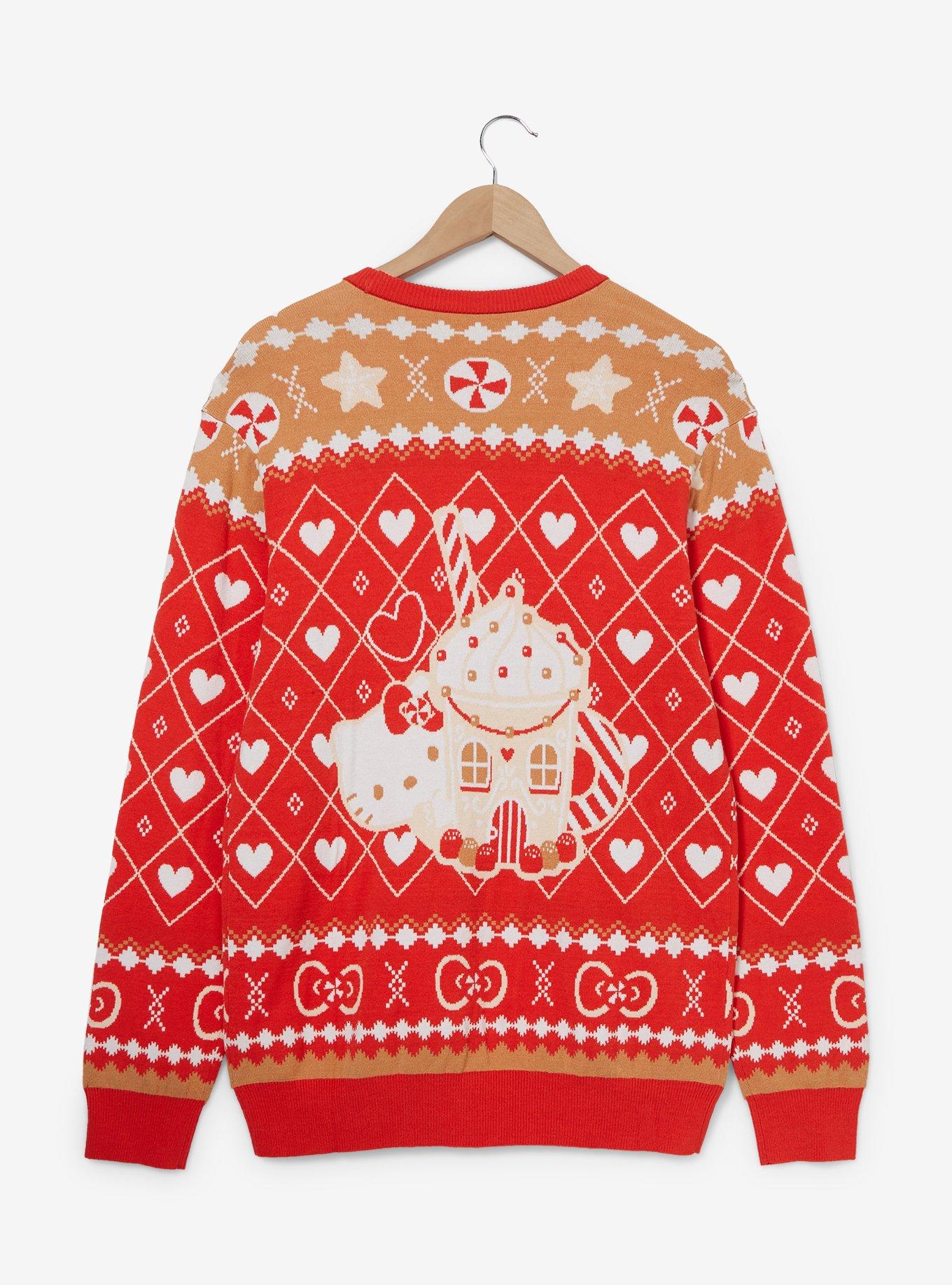 Sanrio Hello Kitty Gingerbread Patterned Holiday Sweater - BoxLunch Exclusive, LIGHT PINK, alternate