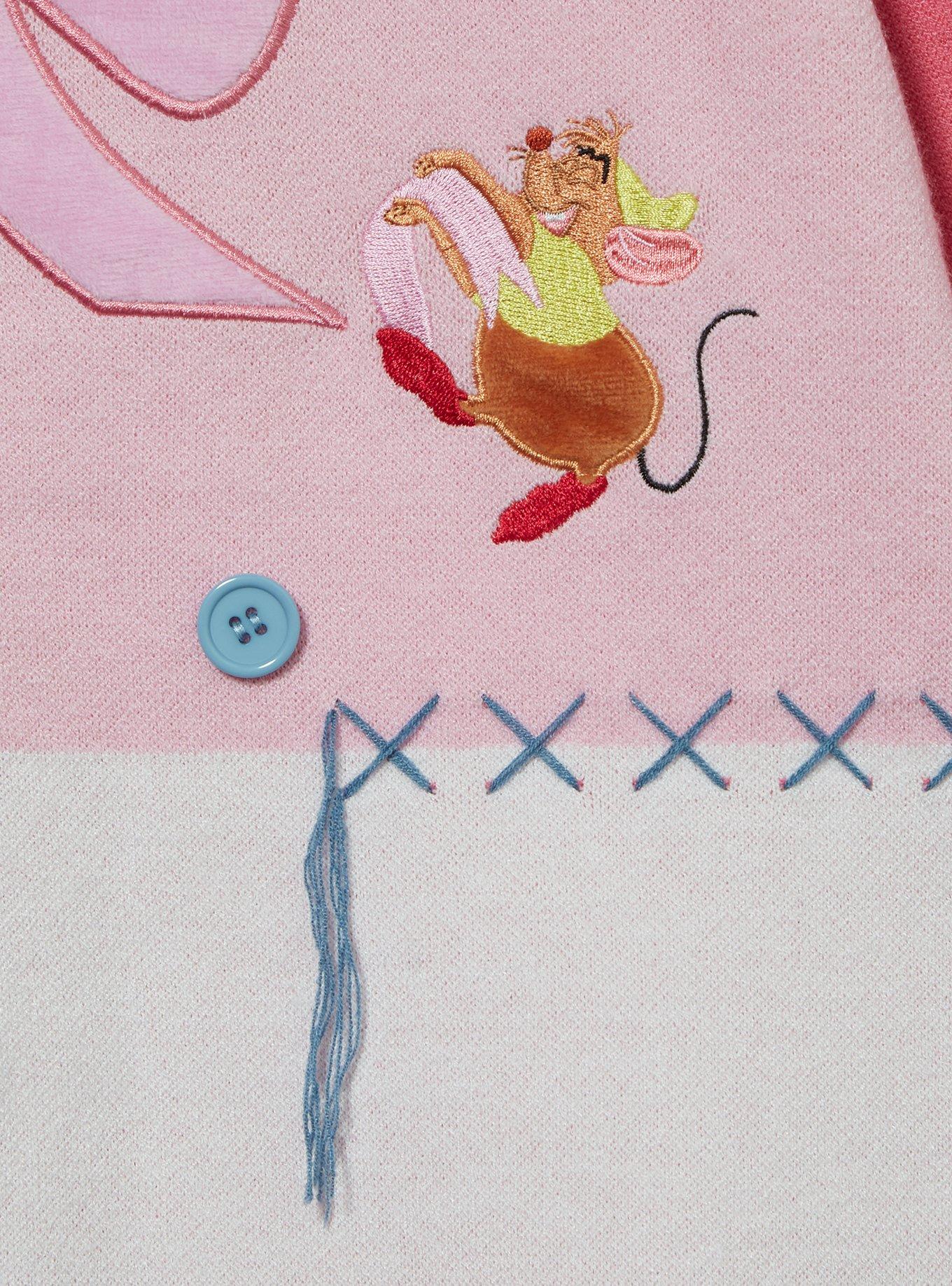 Disney Cinderella Mice Patchwork Sweater - BoxLunch Exclusive, PINK, alternate