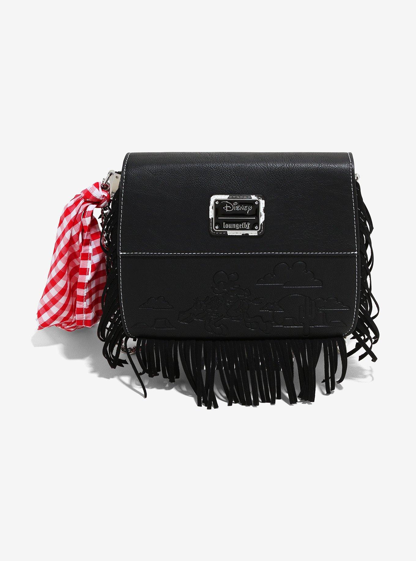 Loungefly Disney Mickey Mouse Western Fringe Crossbody Bag, , hi-res