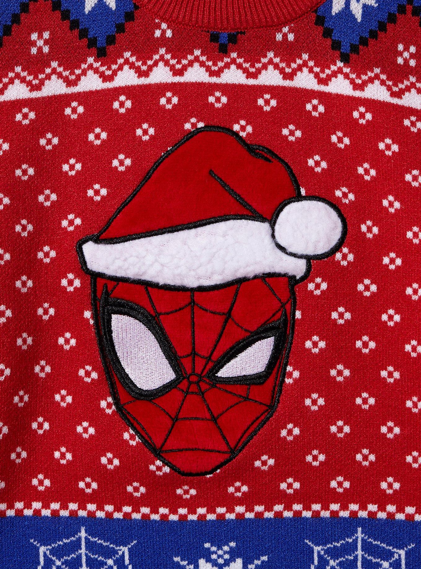 Marvel Spider-Man Santa Hat Youth Holiday Sweater, , hi-res