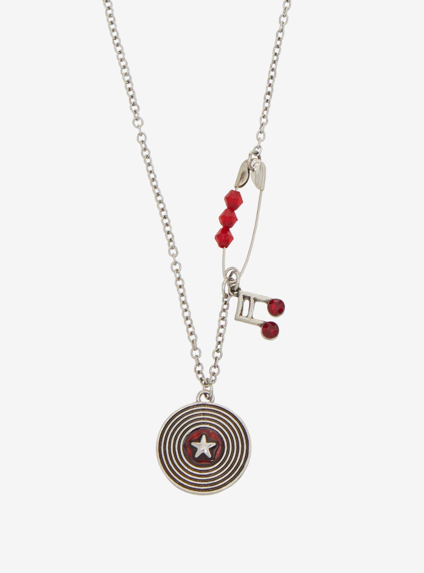 Social Collision Music Note Record Best Friend Necklace Set, , alternate