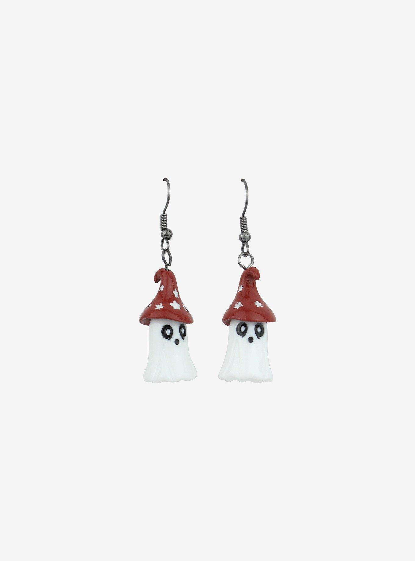 Thorn & Fable Mushroom Ghosts Drop Earrings, , hi-res