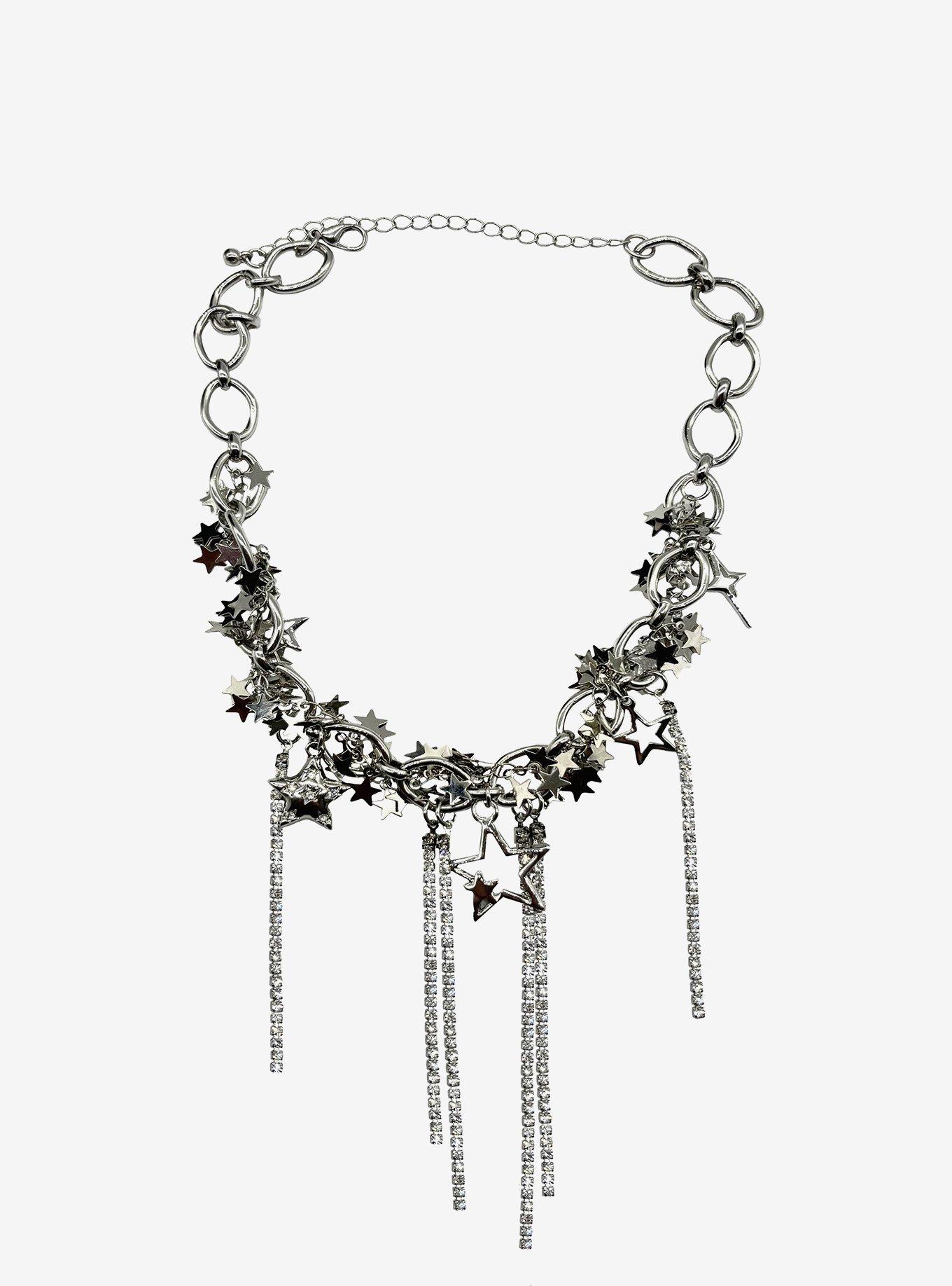 Social Collision Stars & Jewels Chunky Chain Necklace, , hi-res