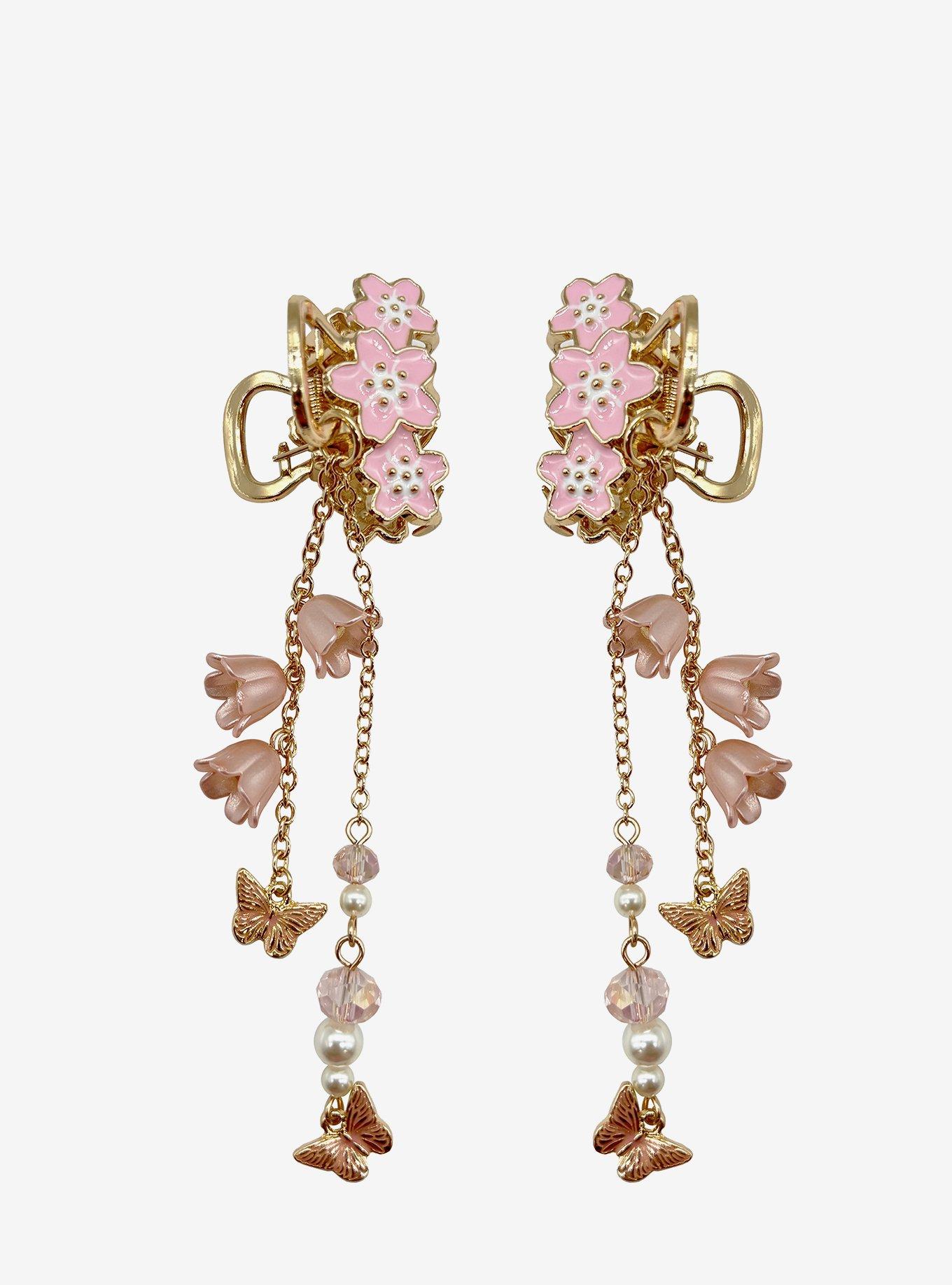 Sweet Society Sakura Butterfly Mini Claw Hair Clip Set, , alternate