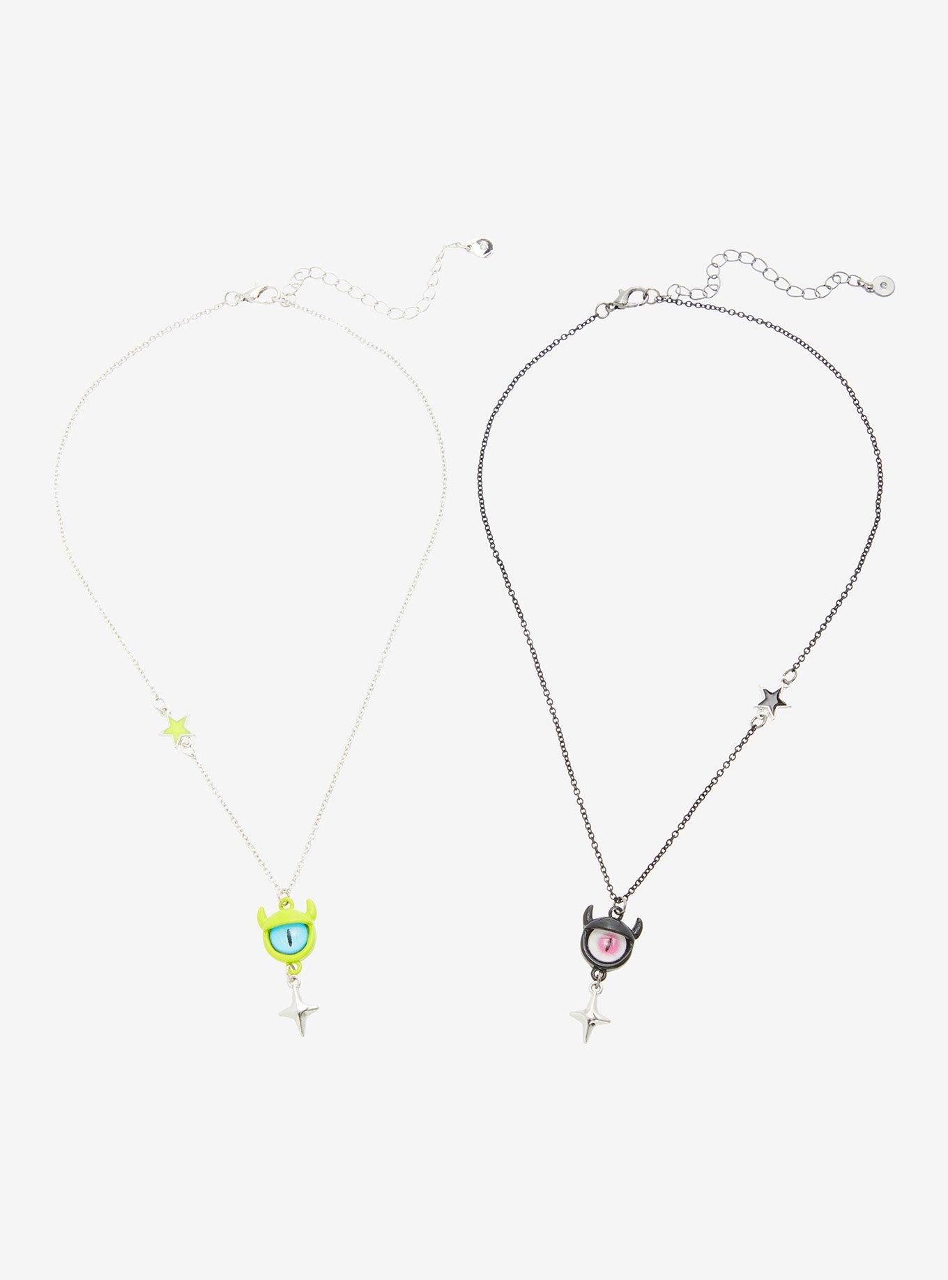 Social Collision Monster Eye Star Best Friend Necklace Set, , alternate