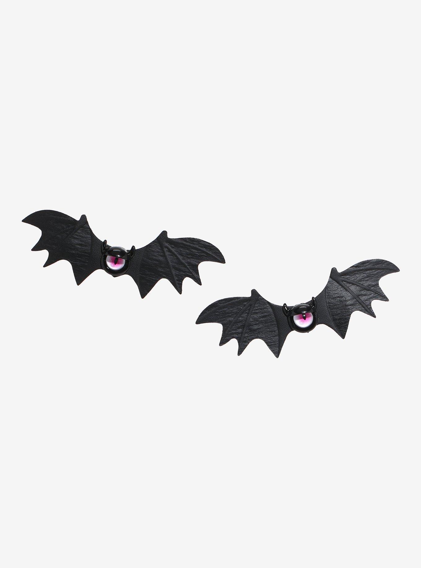 Social Collision Monster Eye Bat Hair Clip Set, , hi-res