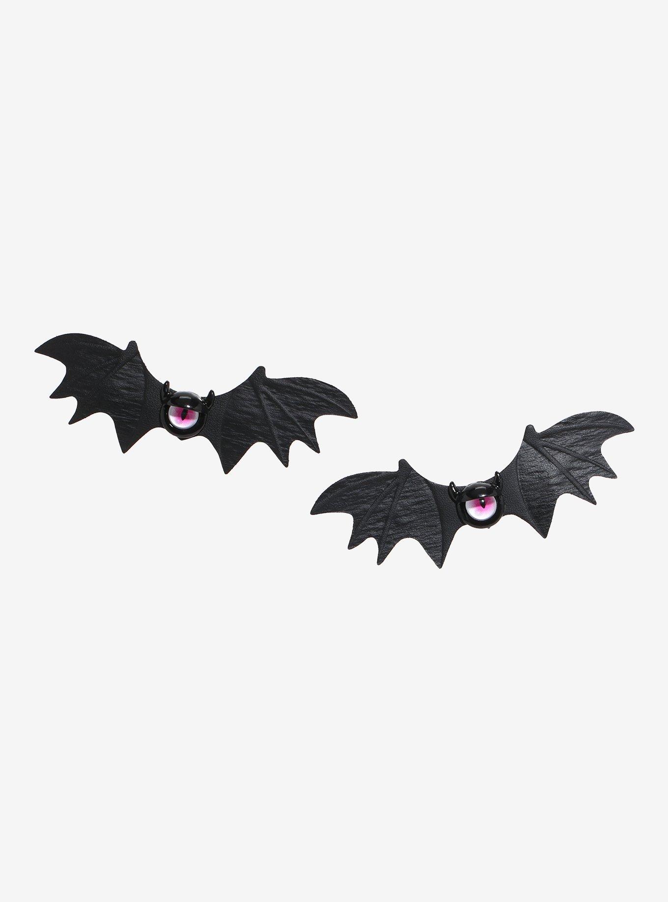 Social Collision Monster Eye Bat Hair Clip Set, , alternate