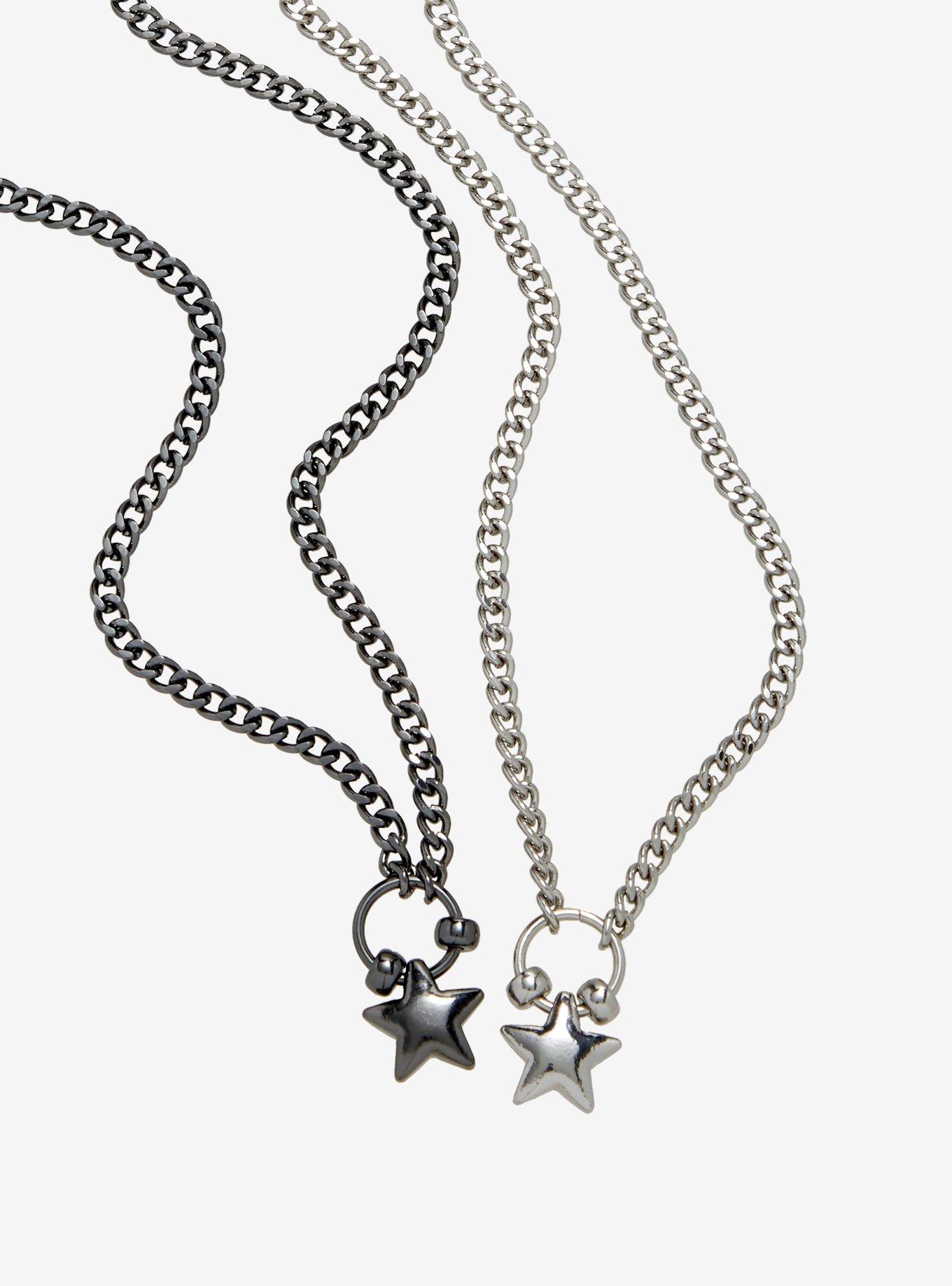 Social Collision Star Chain Best Friend Necklace Set, , alternate