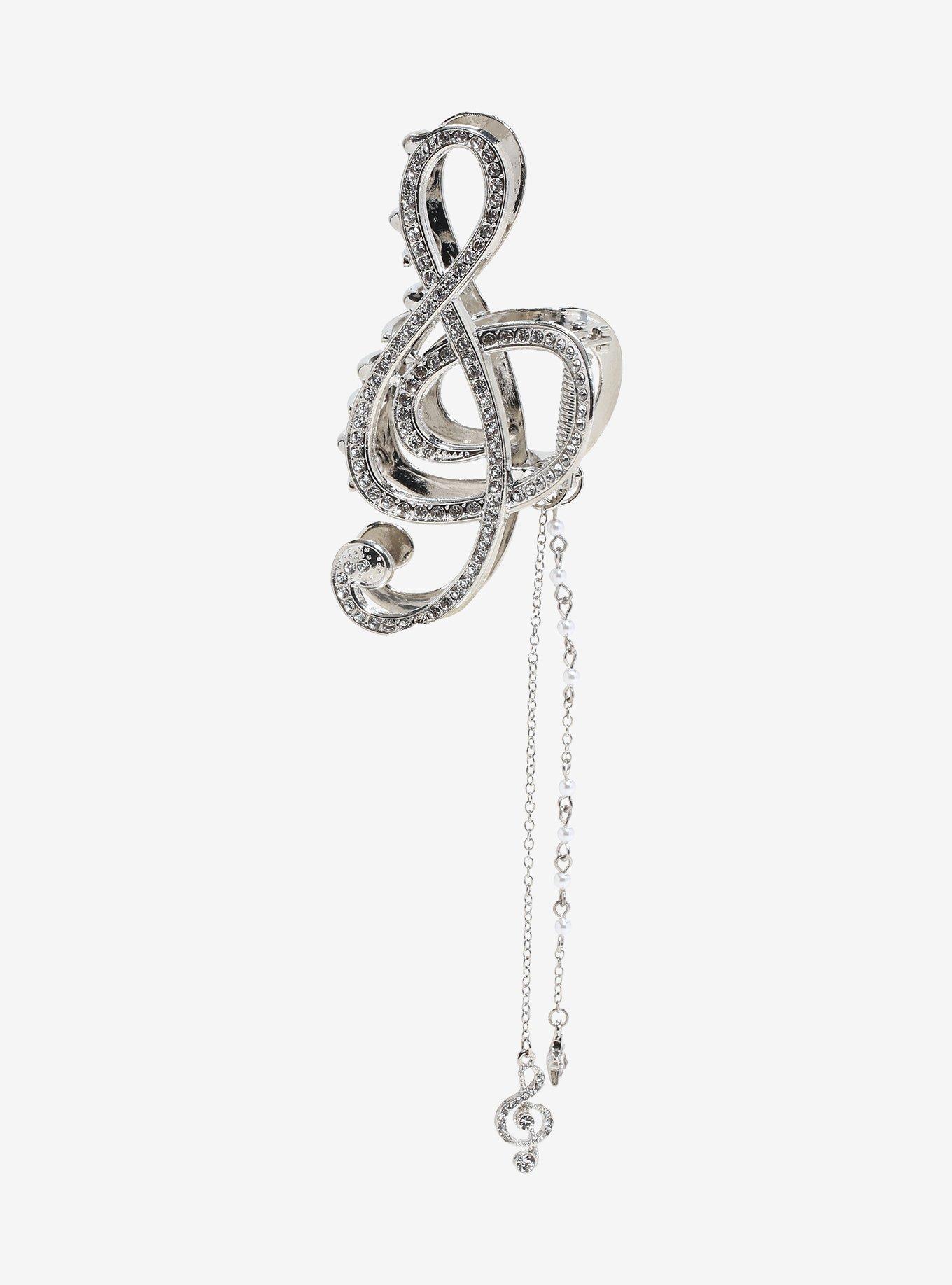 Sweet Society Bling Musical Note Claw Hair Clip, , alternate