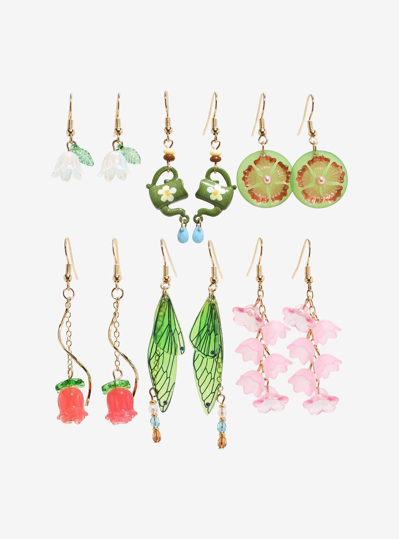 Thorn & Fable Lily Floral Earring Set, , hi-res