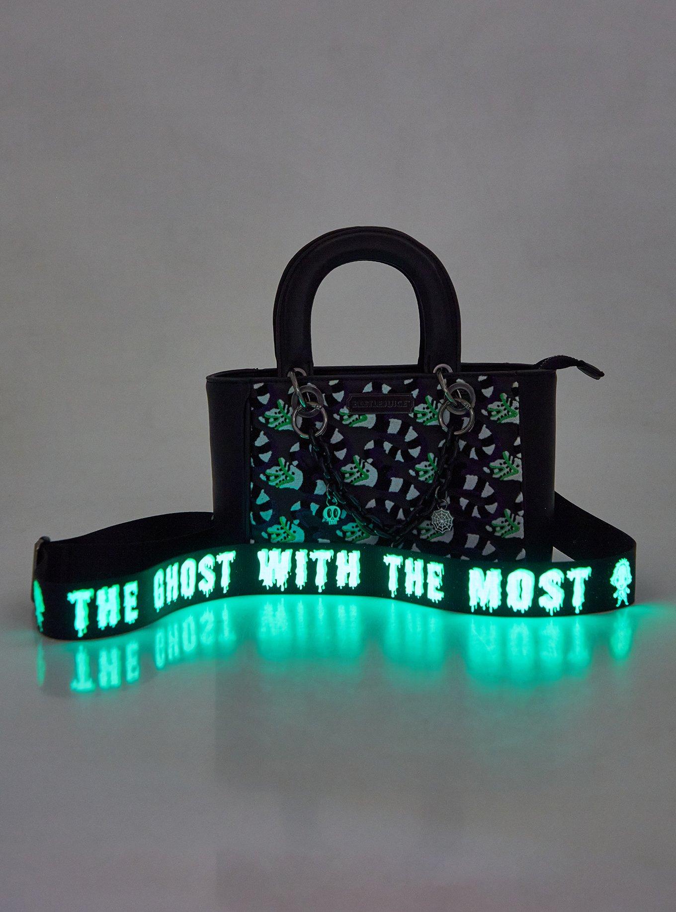 Beetlejuice Sandworm Allover Print Glow-in-the-Dark Crossbody Bag - BoxLunch Exclusive