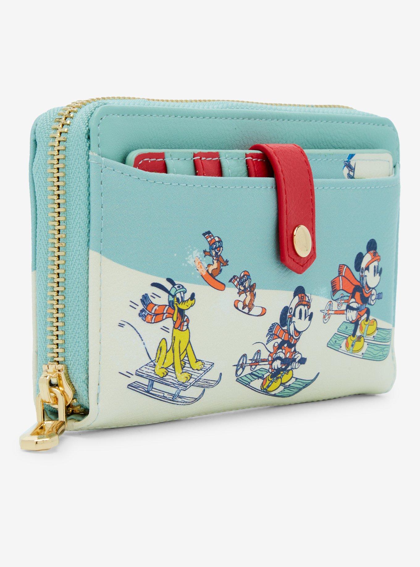 Our Universe Disney Mickey Mouse & Friends Skiing Zip Wallet with Cardholder - BoxLunch Exclusive, , alternate