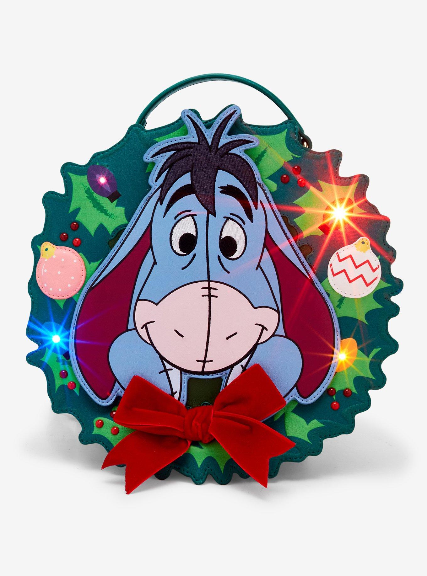 Our Universe Disney Winnie the Pooh Eeyore Holiday Wreath Convertible Light-Up Backpack — BoxLunch Exclusive, , hi-res