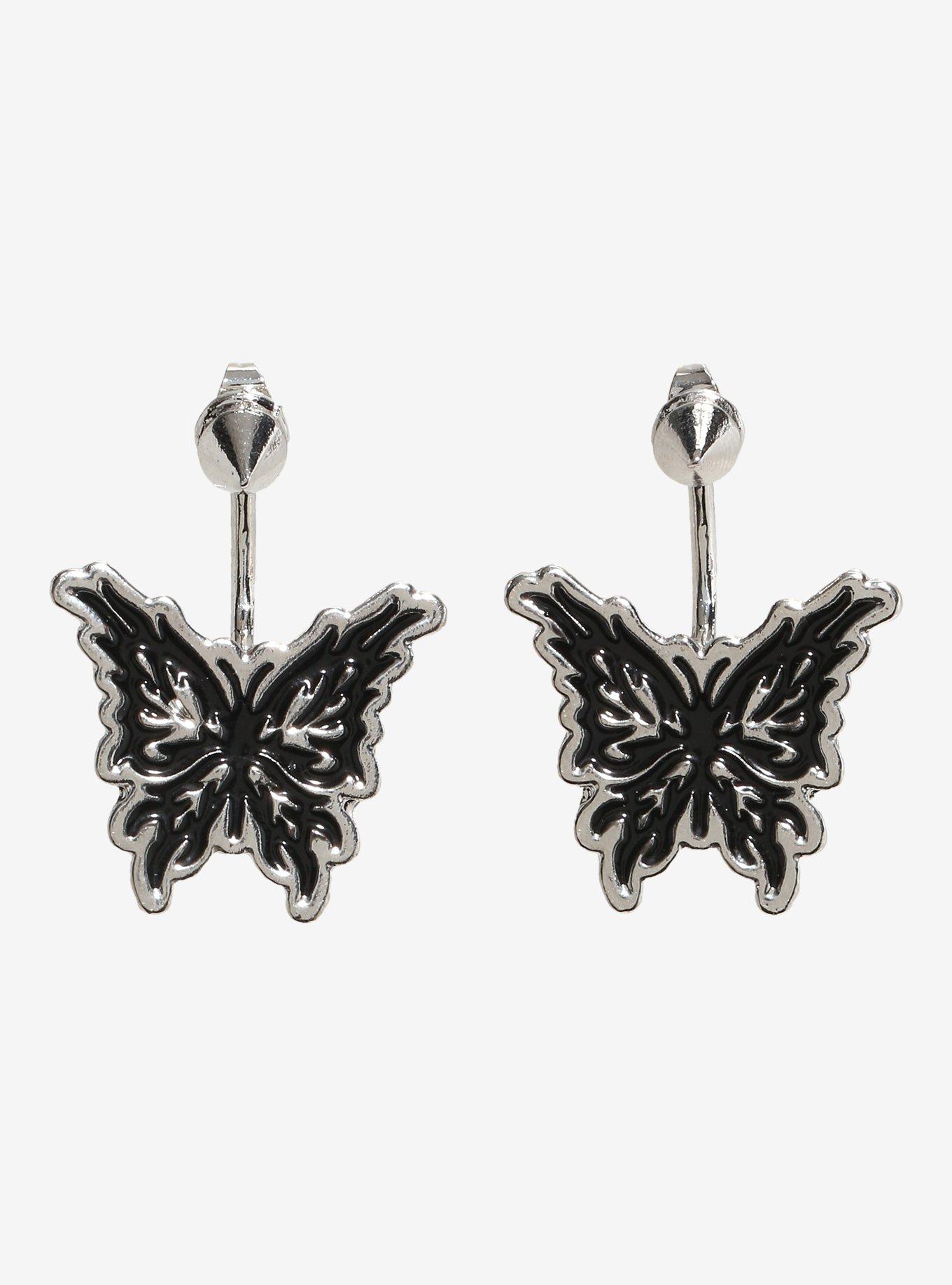 Social Collision Butterfly Spike Earrings, , hi-res
