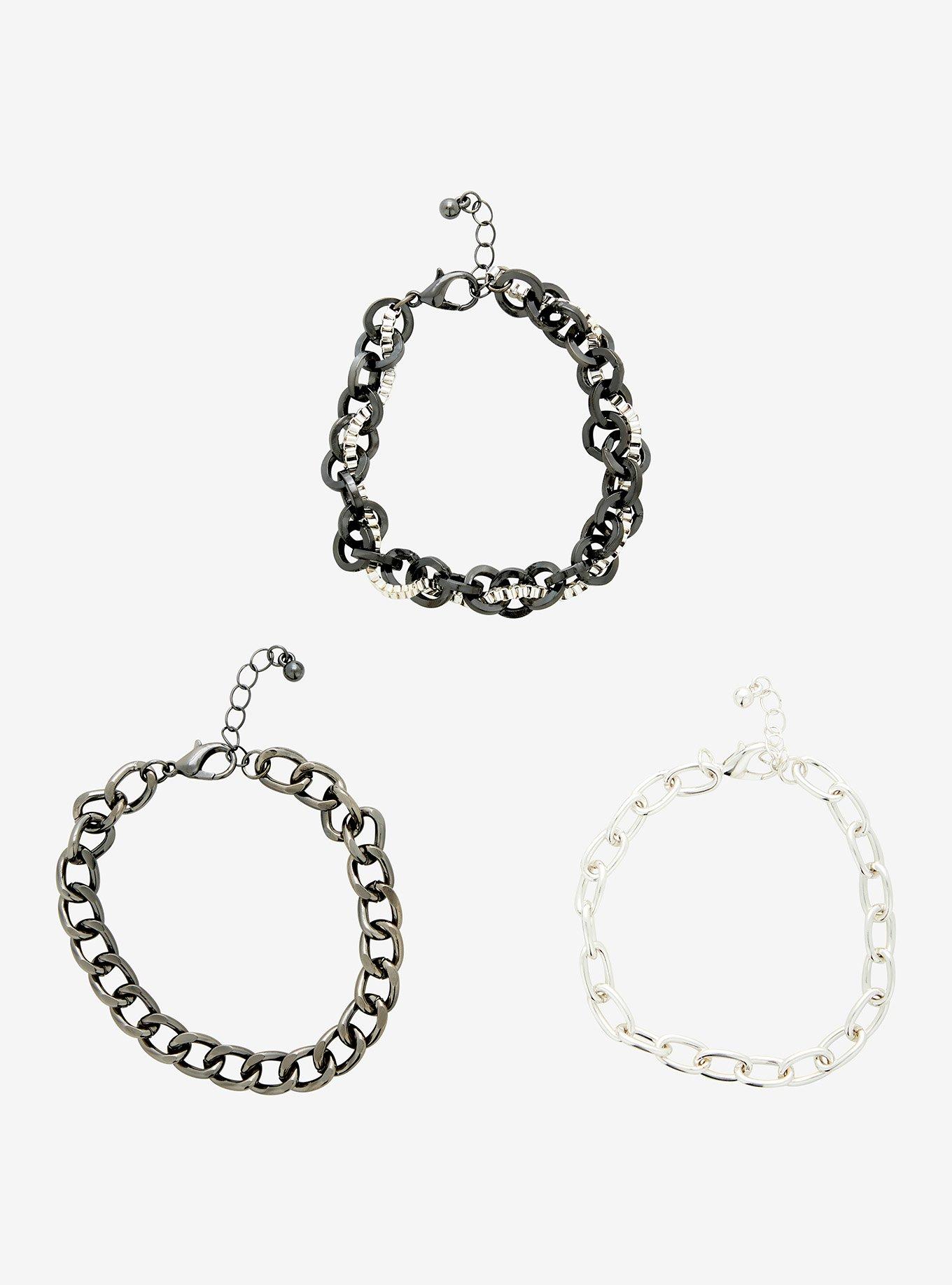 Social Collision Multi Chain Bracelet Set, , alternate