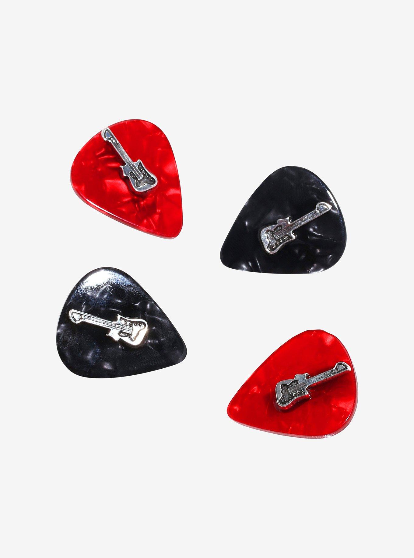 Social Collision Guitar Pick Hair Clip Set, , alternate