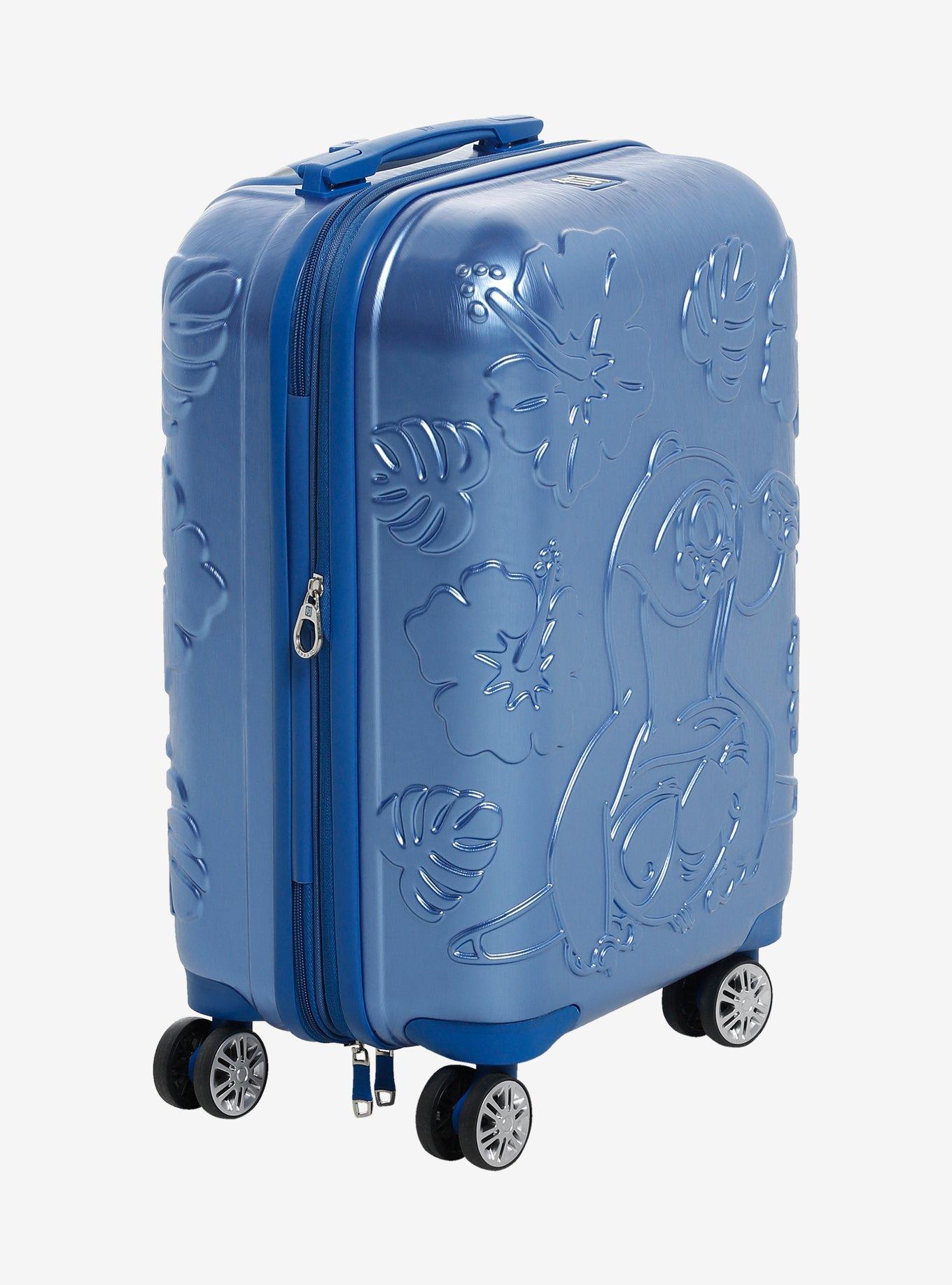 Ful Disney Stitch Blue Textured Hard Shell Luggage, , alternate
