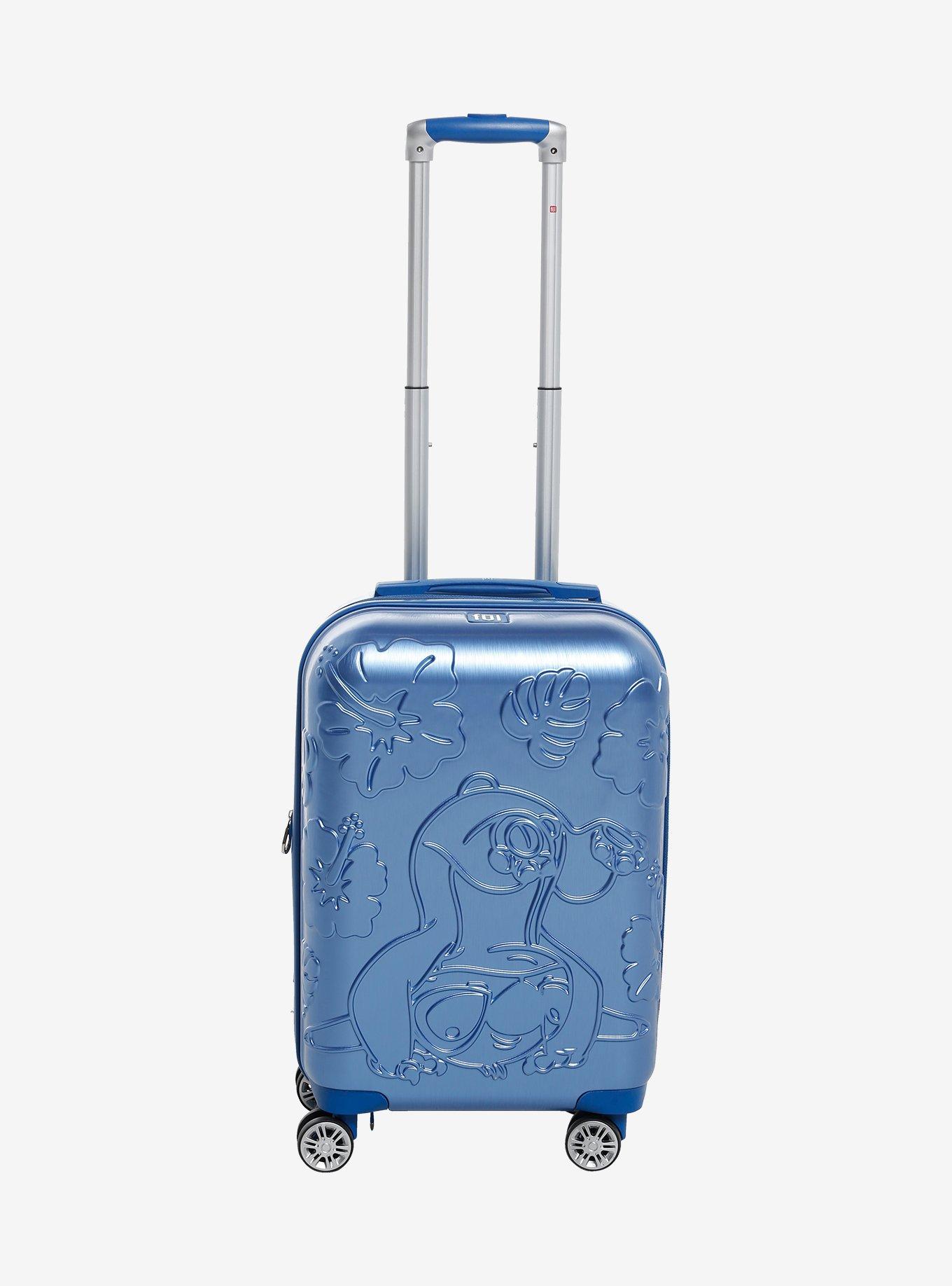 Ful Disney Stitch Blue Textured Hard Shell Luggage, , alternate