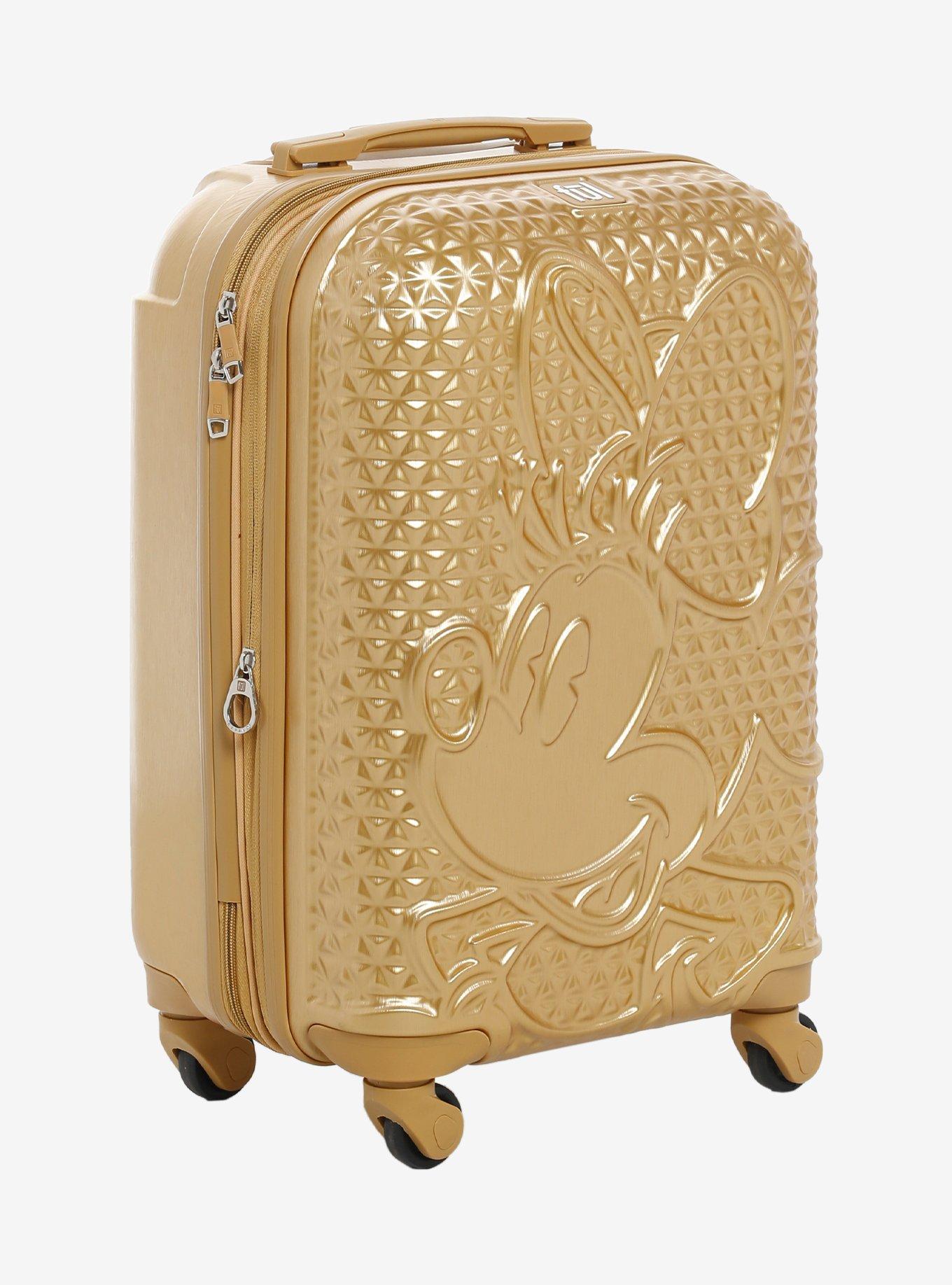 Ful Disney Minnie Mouse Gold Textured Hard Shell Luggage, , alternate