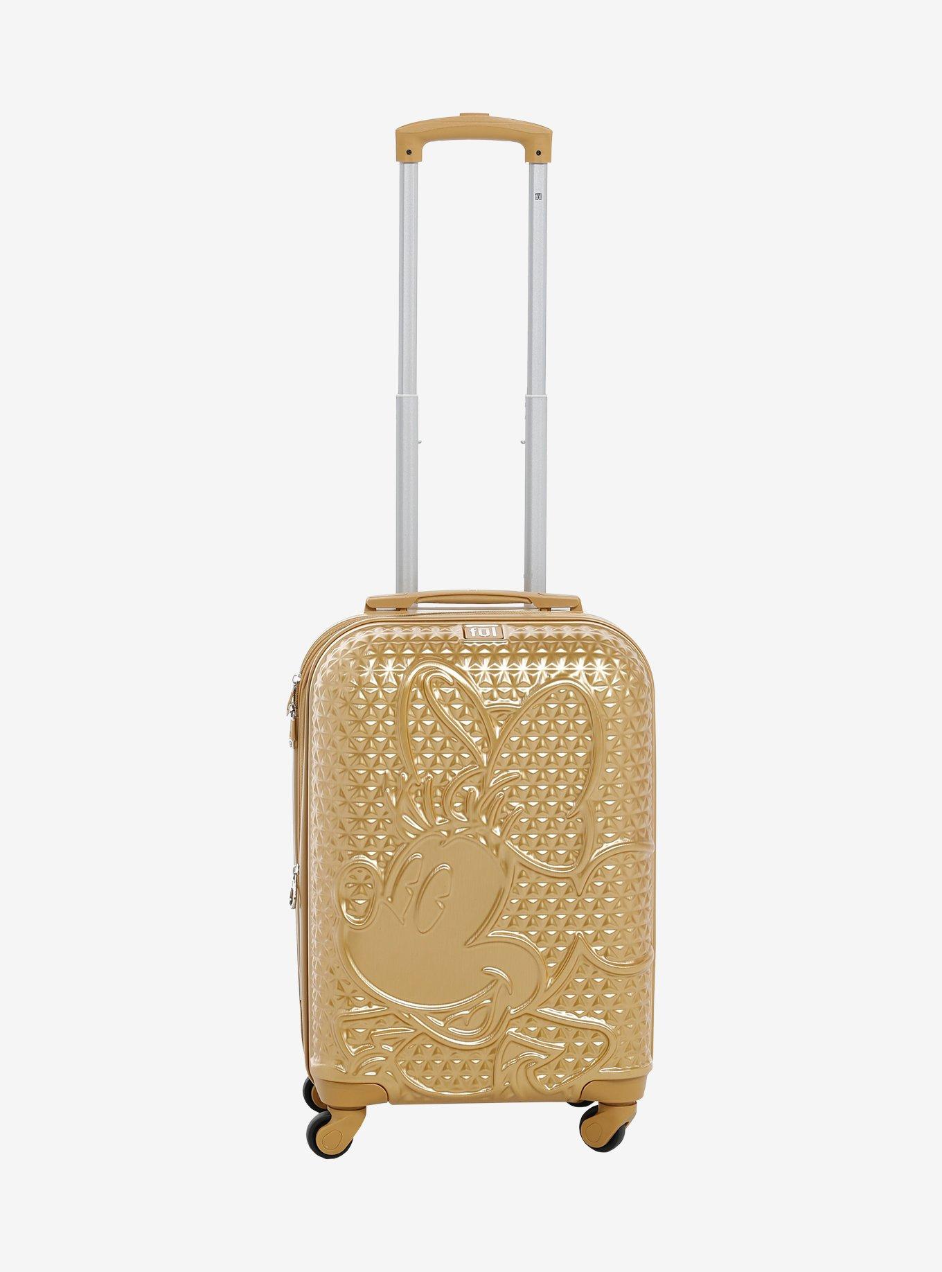 Ful Disney Minnie Mouse Gold Textured Hard Shell Luggage, , alternate