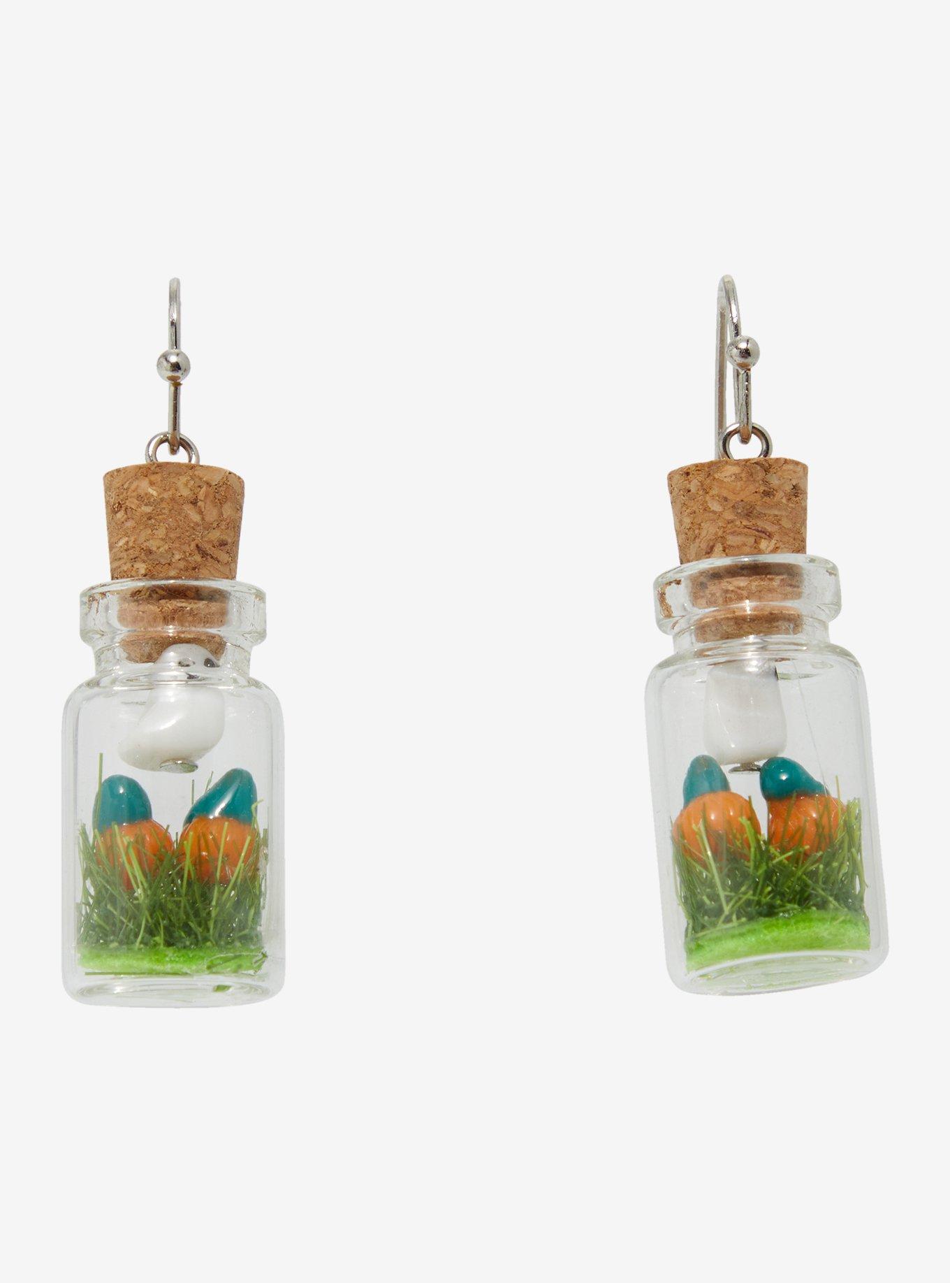 Ghost Pumpkin Bottle Earrings, , hi-res