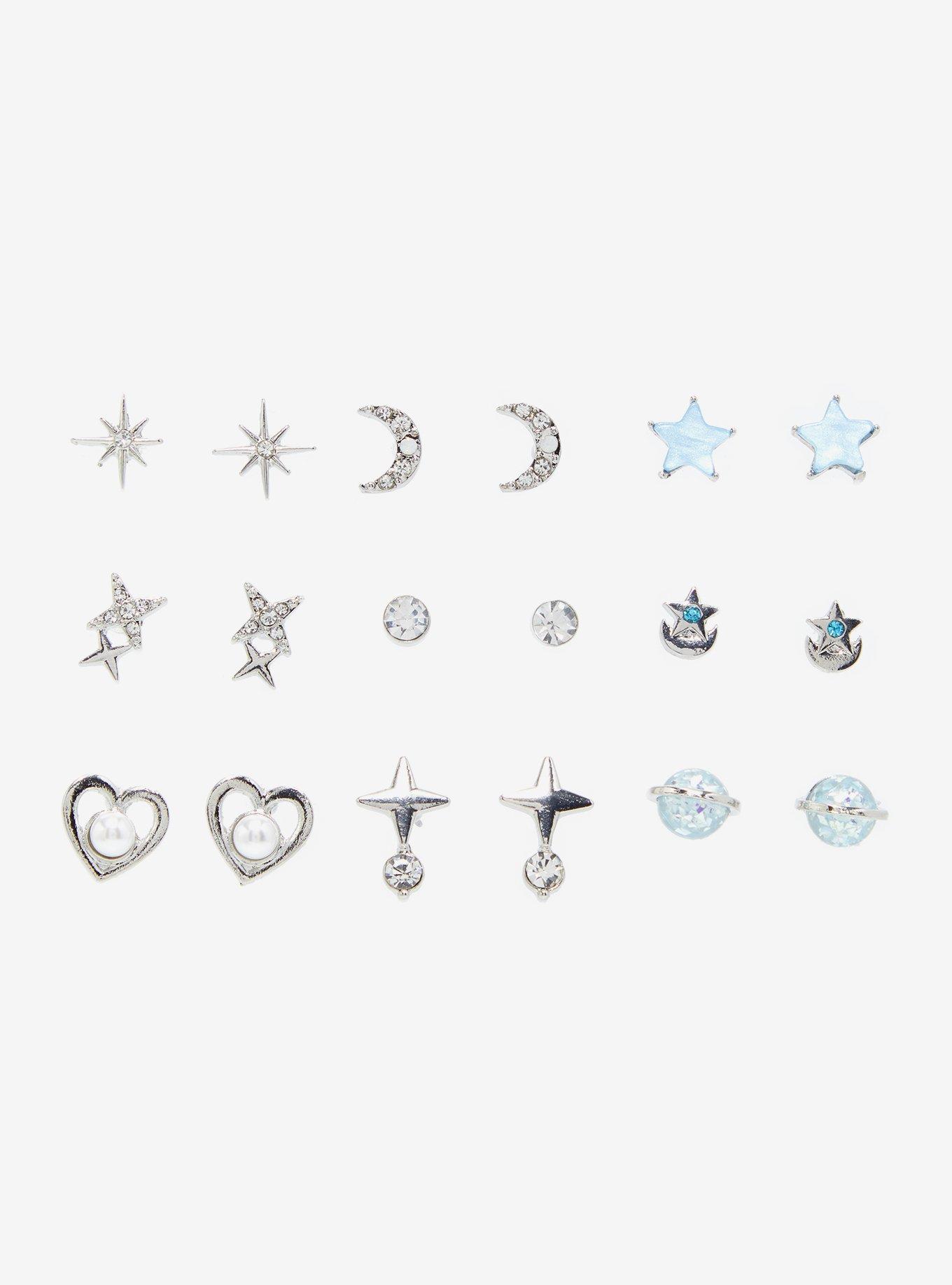 Sweet Society Blue Star Celestial Stud Earring Set, , hi-res