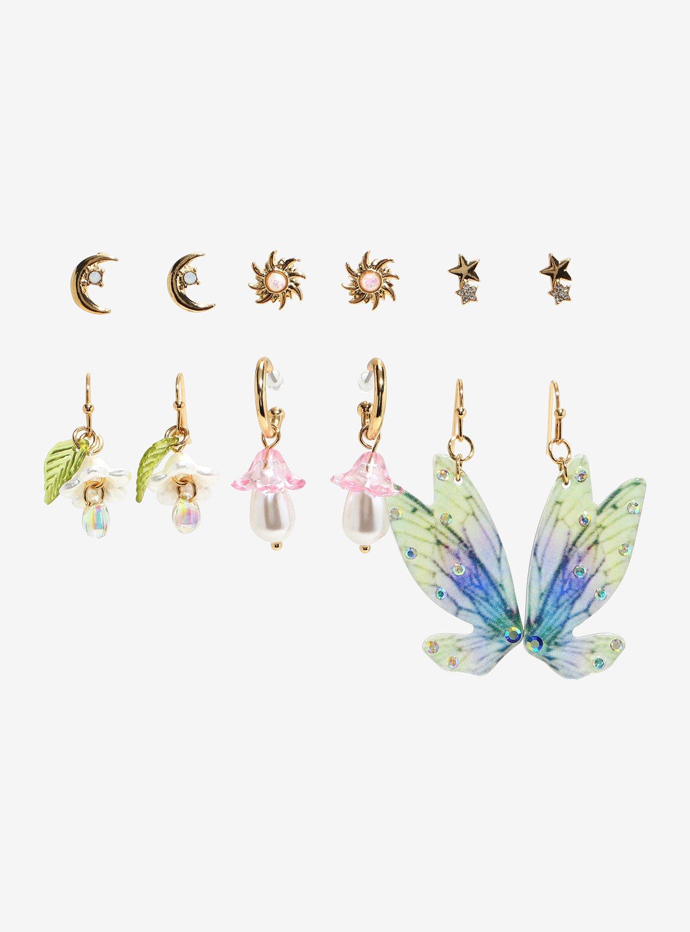 Thorn & Fable Celestial Mushroom Earring Set, , hi-res