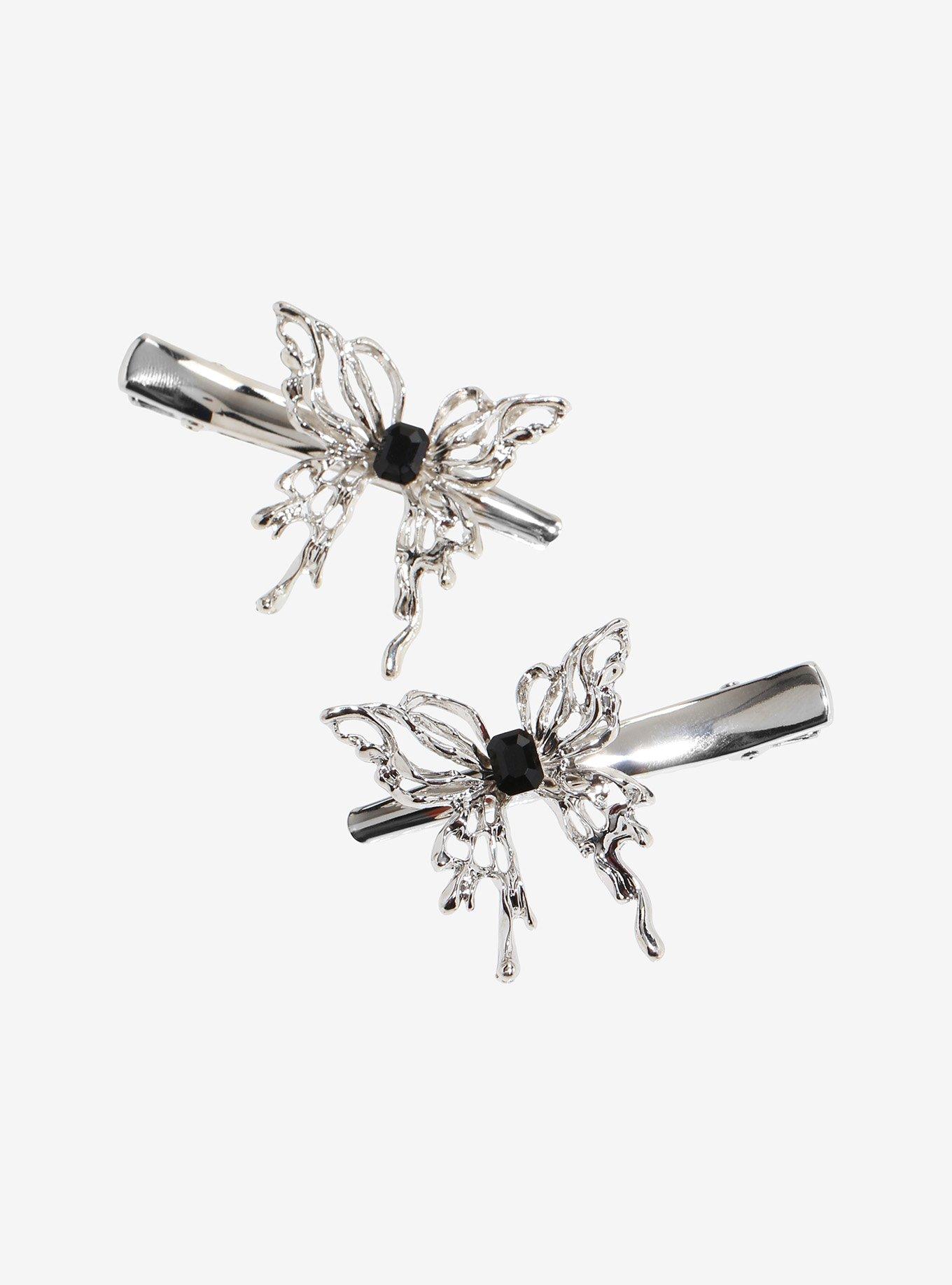 Thorn & Fable Drippy Butterfly Hair Clip Set, , alternate