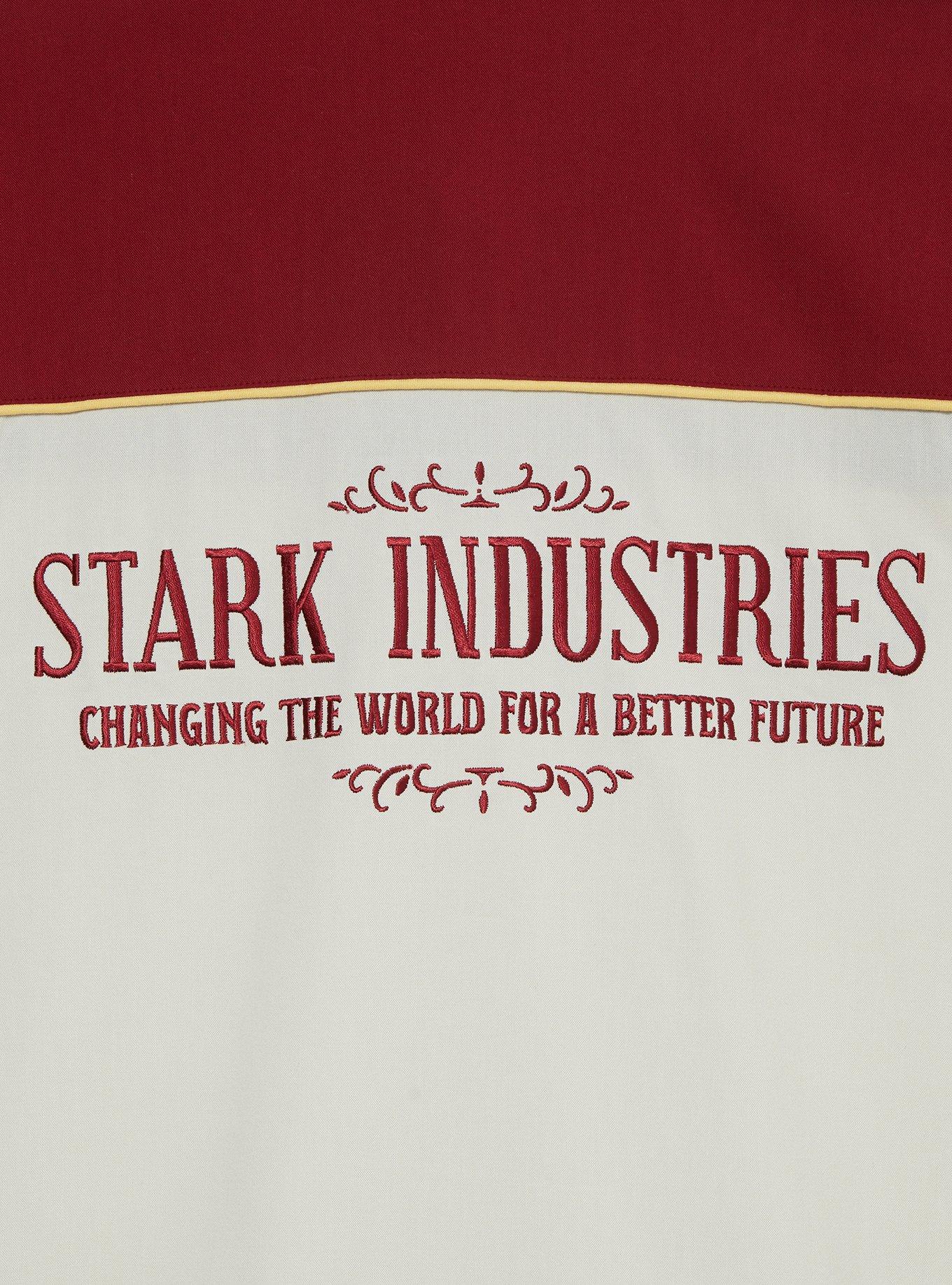 Marvel Iron Man Stark Industries Woven Button-Up - BoxLunch Exclusive, BEIGE, alternate