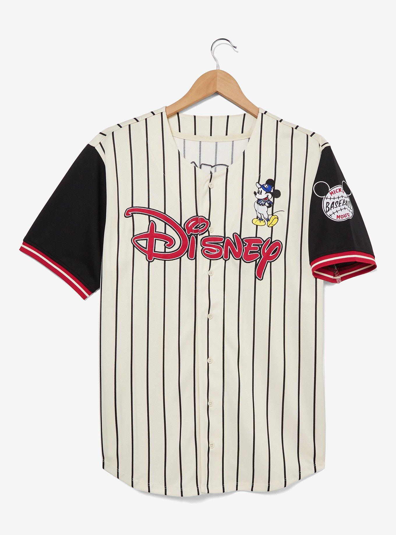 Disney Mickey Mouse Striped Baseball Jersey - BoxLunch Exclusive, STRIPE -BLACK, alternate