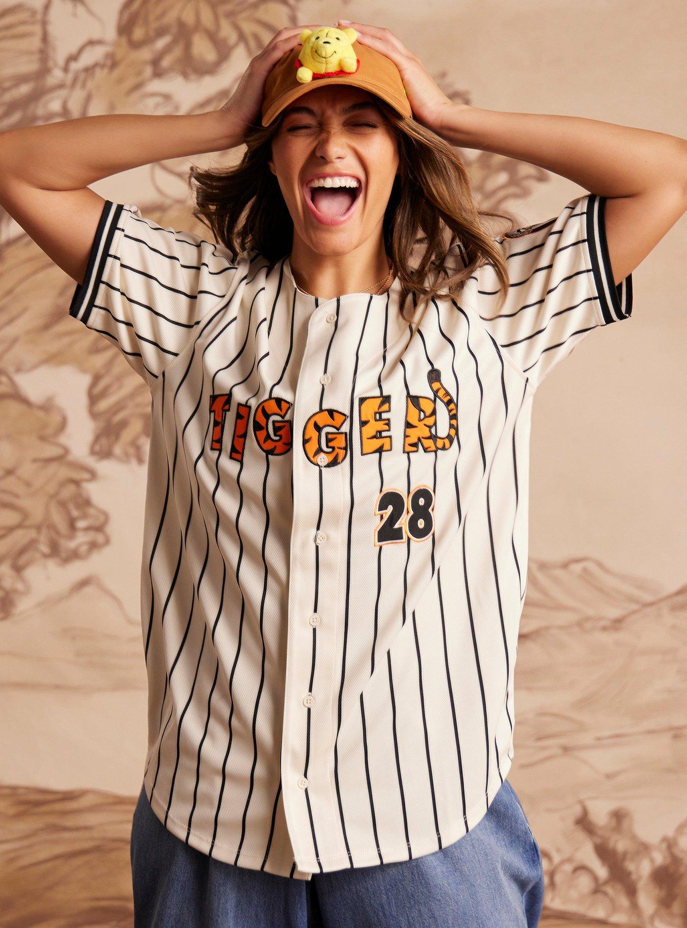 Disney Winnie the Pooh Tigger Striped Baseball Jersey - BoxLunch Exclusive, STRIPE -BLACK, alternate